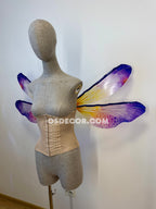 Purple Yellow Dragonfly Fairy Wings
