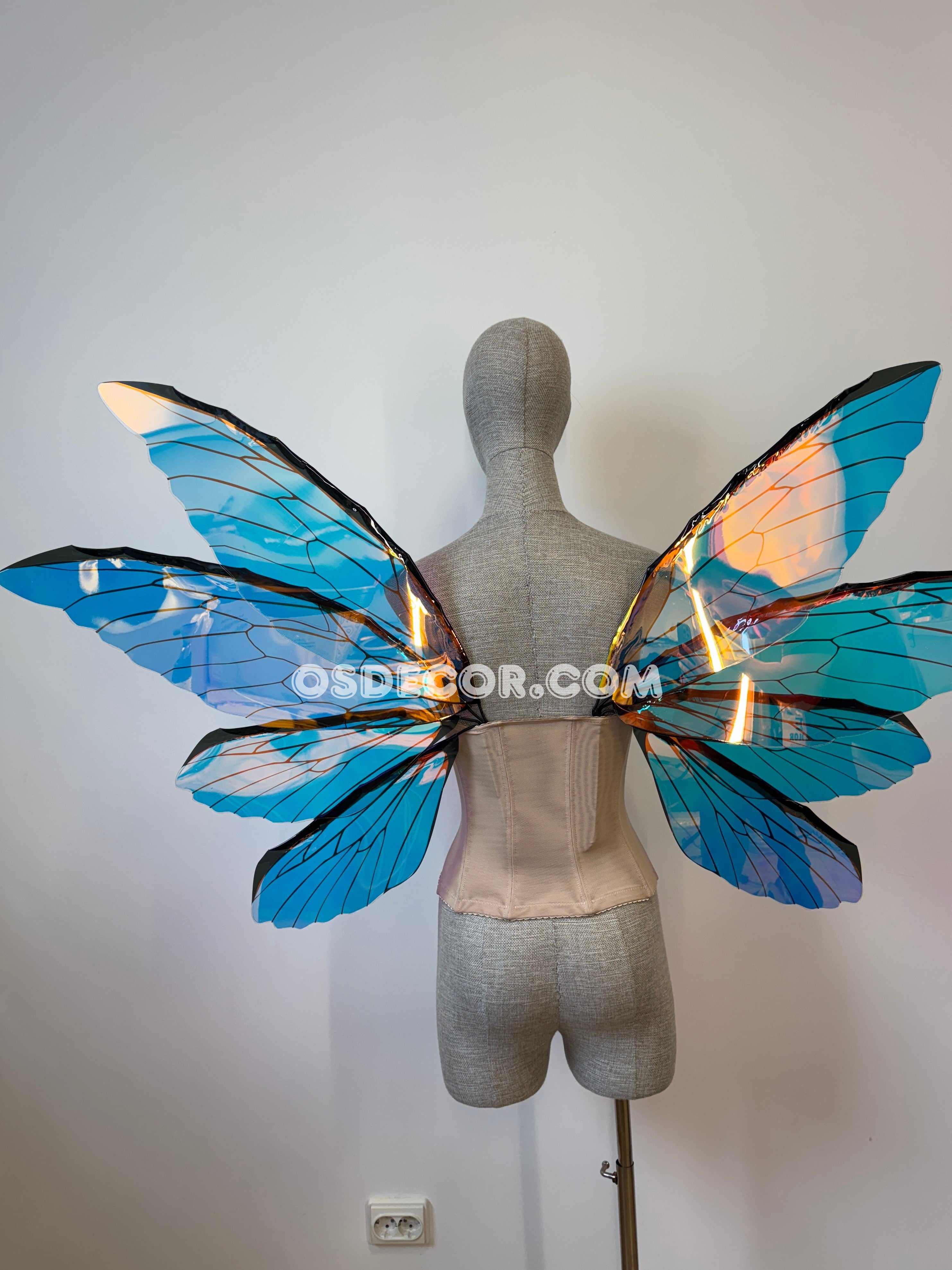 Blue Purple Dragonfly Fairy Wings