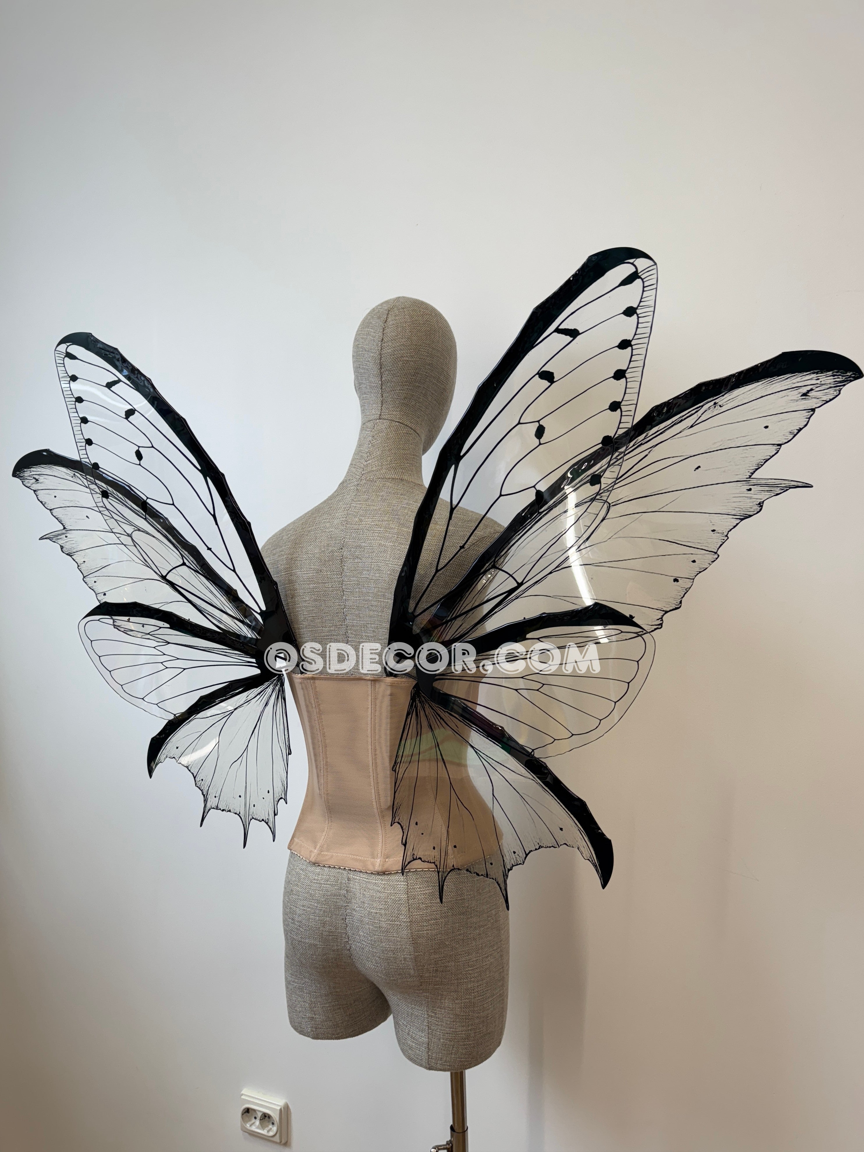 Transparent Black Fairy Wings