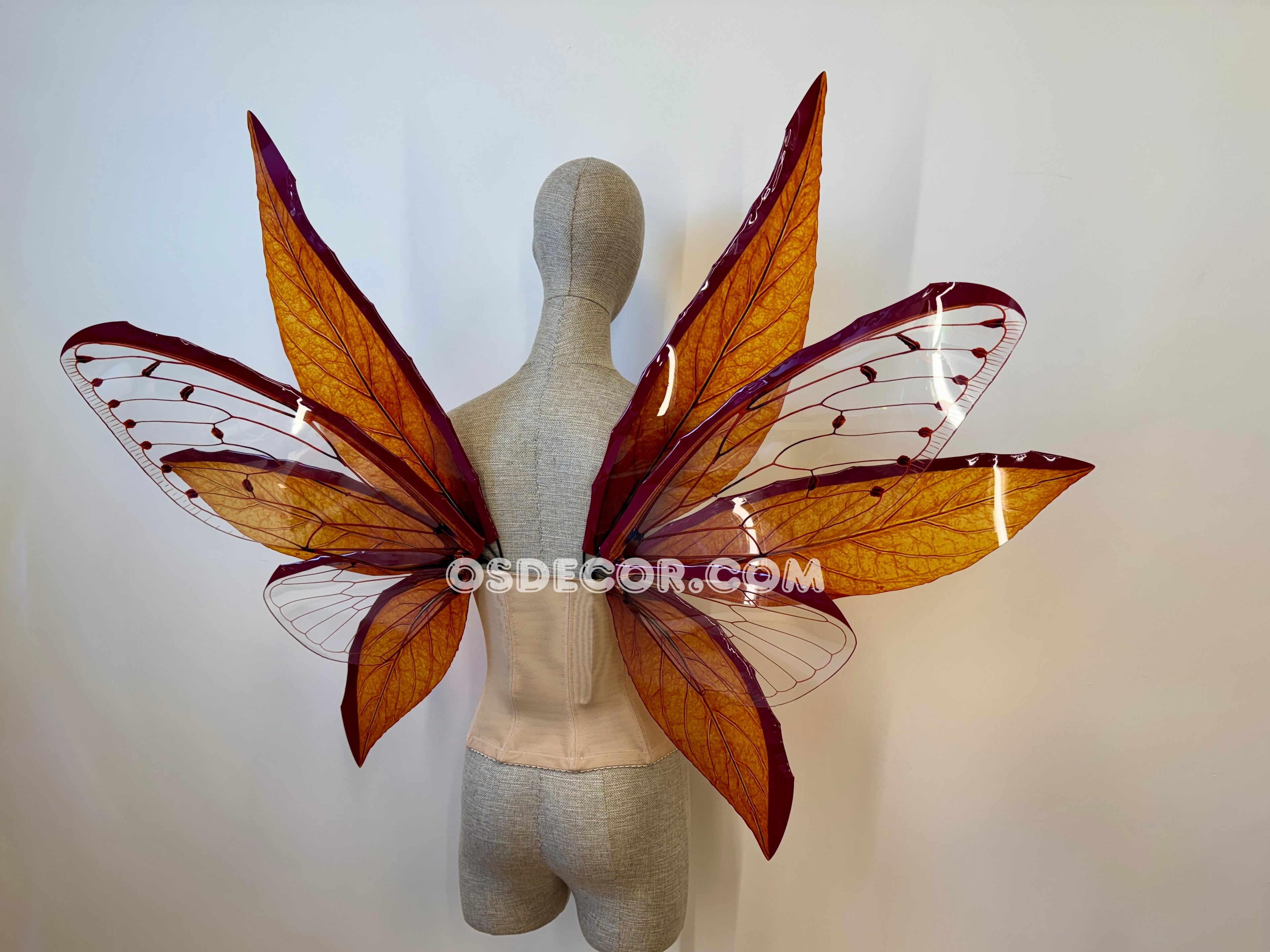 Orange Red Brown Leaves Fairy Wings