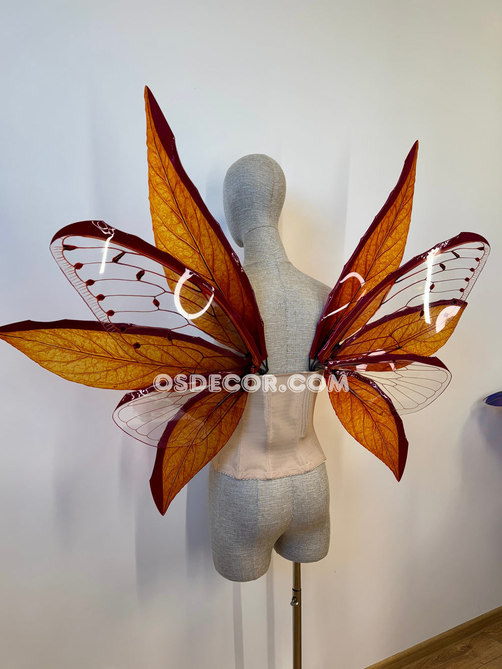 Orange Red Brown Leaves Fairy Wings