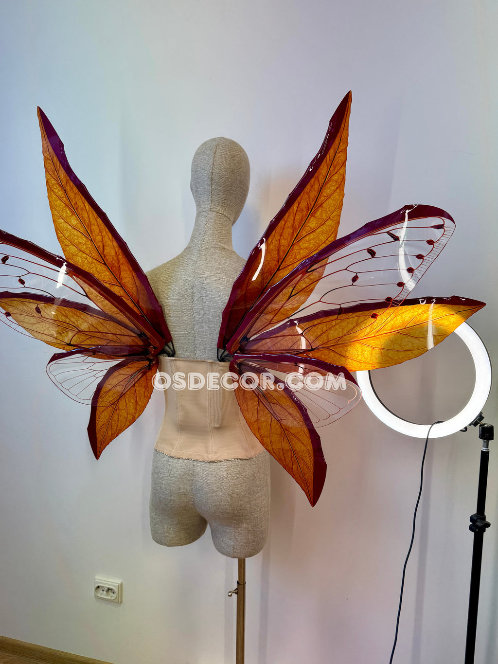 Orange Red Brown Leaves Fairy Wings