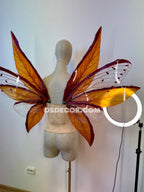 Orange Red Brown Leaves Fairy Wings