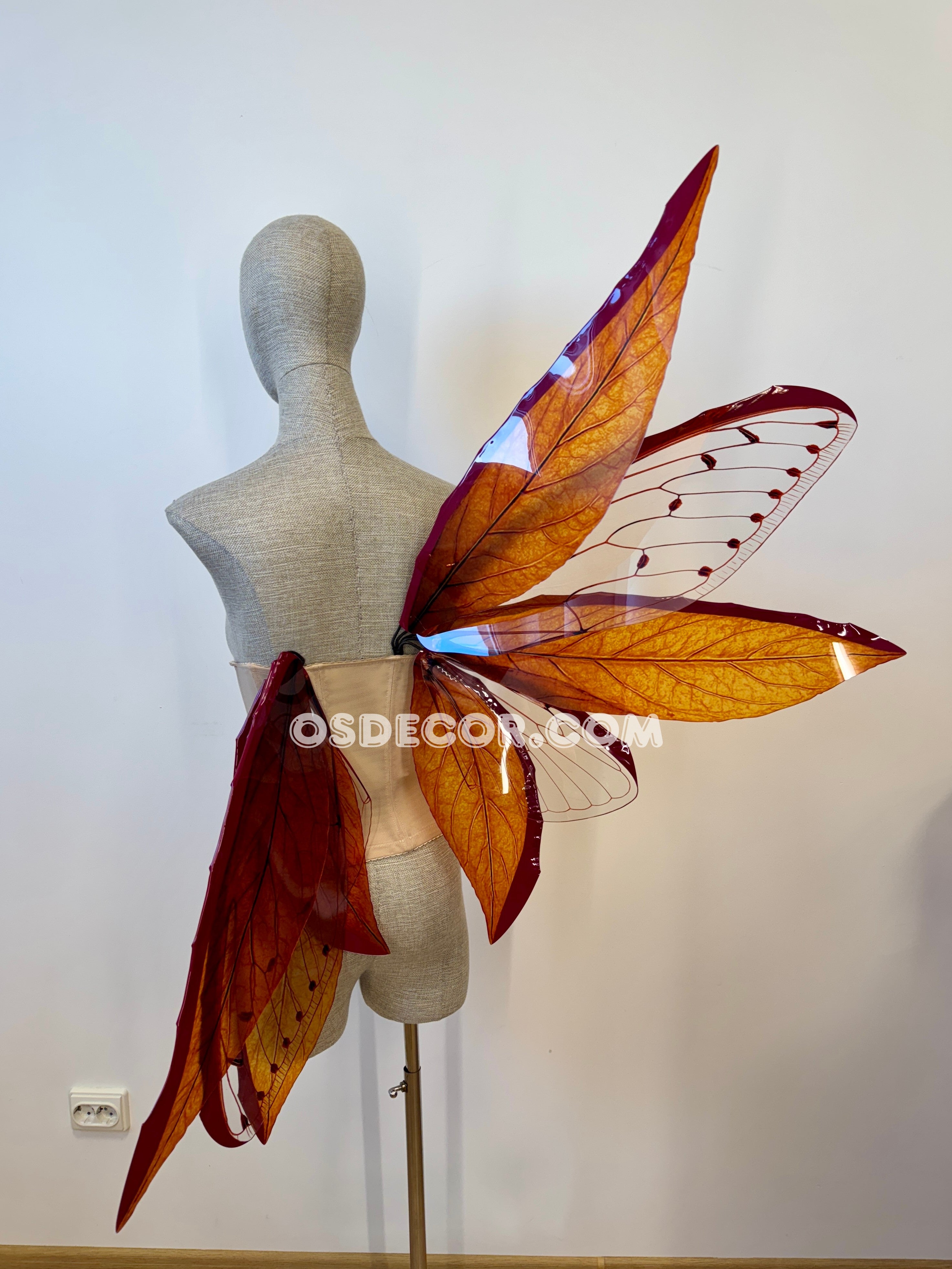 Orange Red Brown Leaves Fairy Wings