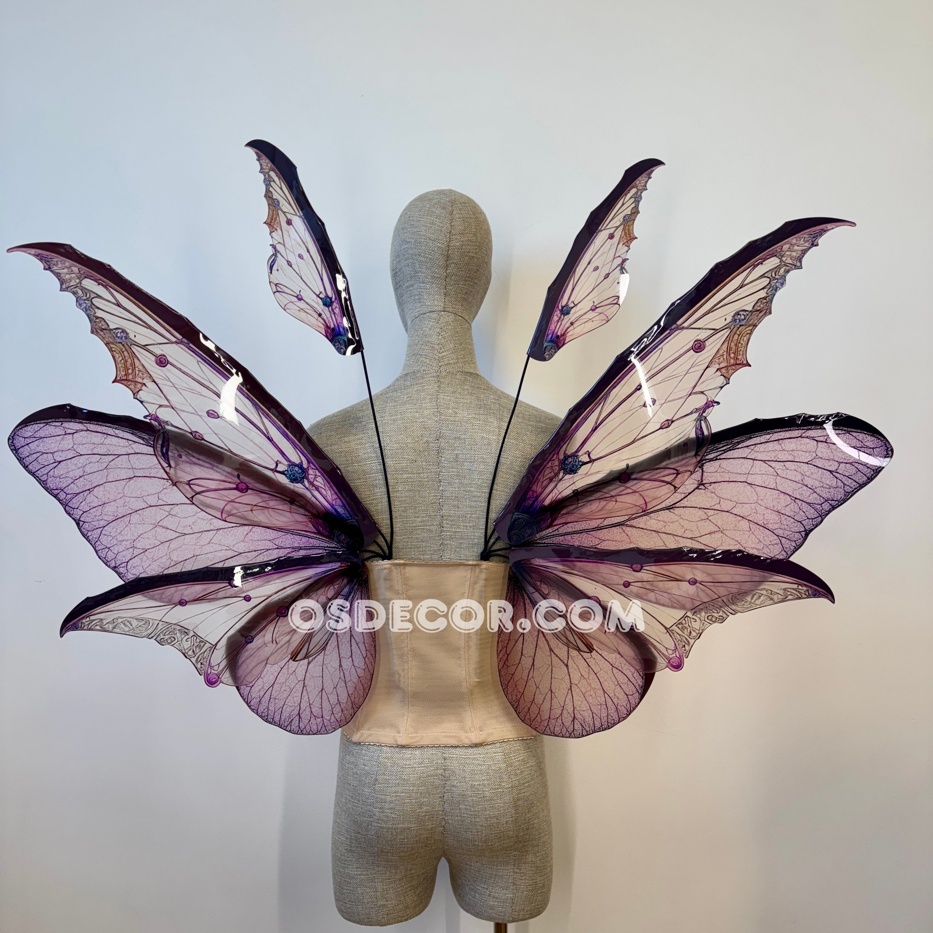 Pale Pink Butterfly Fairy Wings