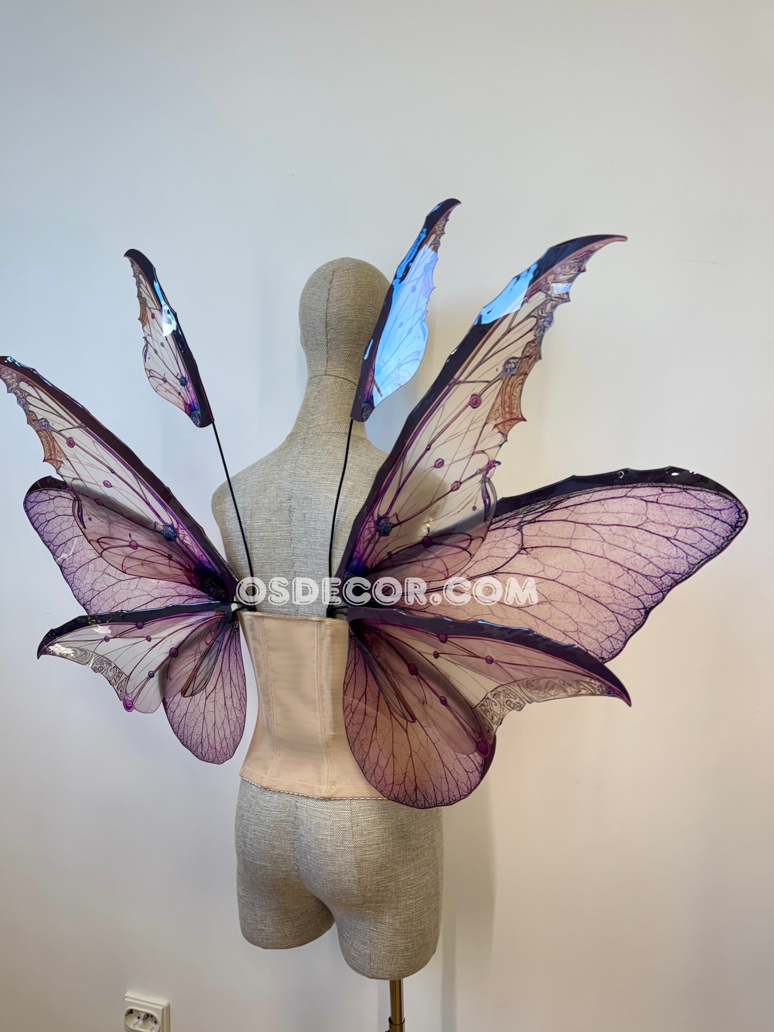 Pale Pink Butterfly Fairy Wings