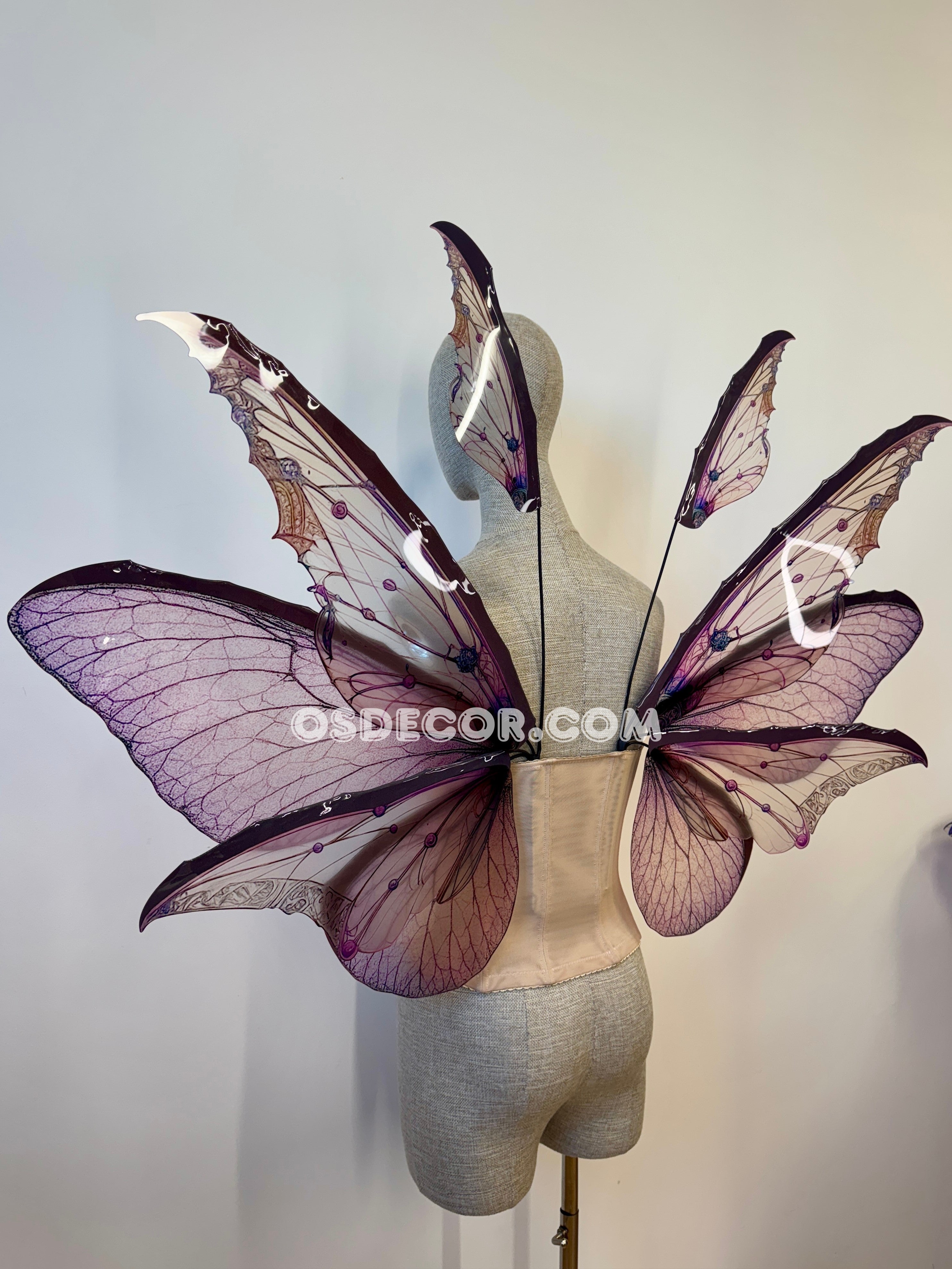 Pale Pink Butterfly Fairy Wings