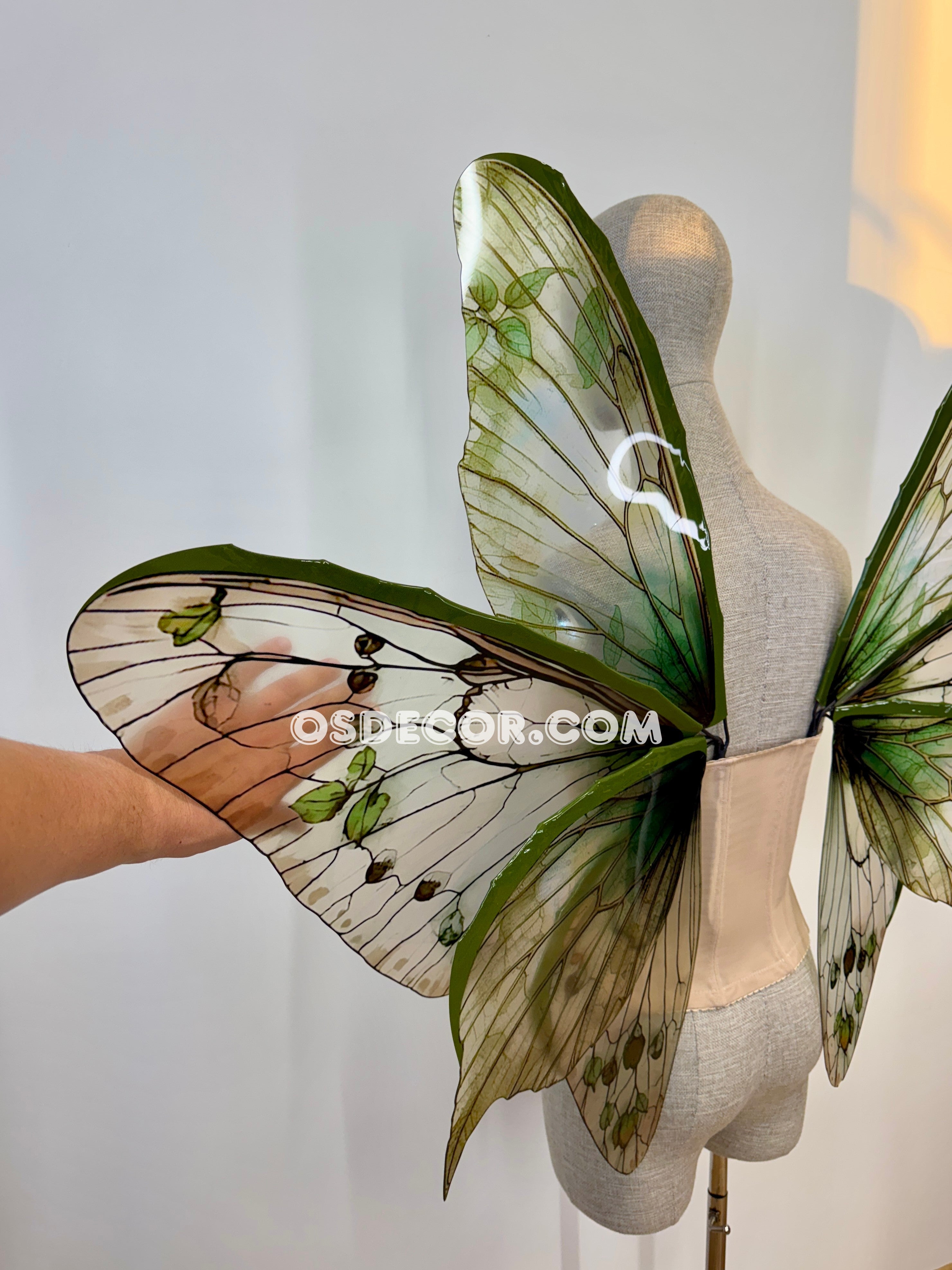 Green Leaves Fairy Wings