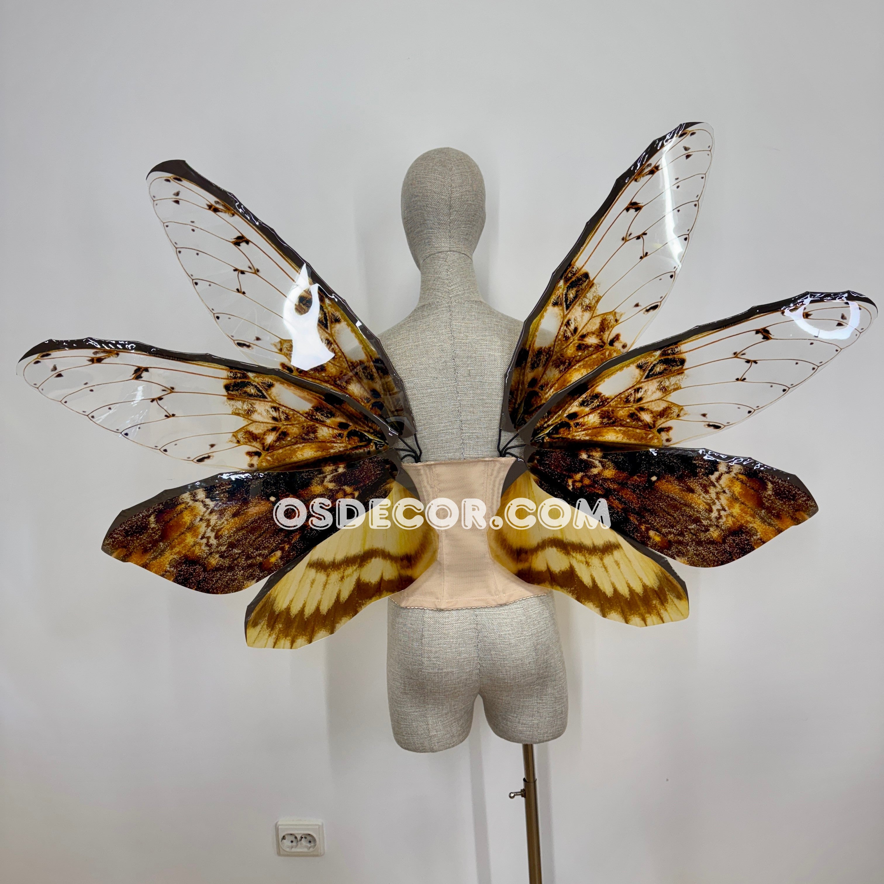 Orange Brown Leaves Fairy Wings