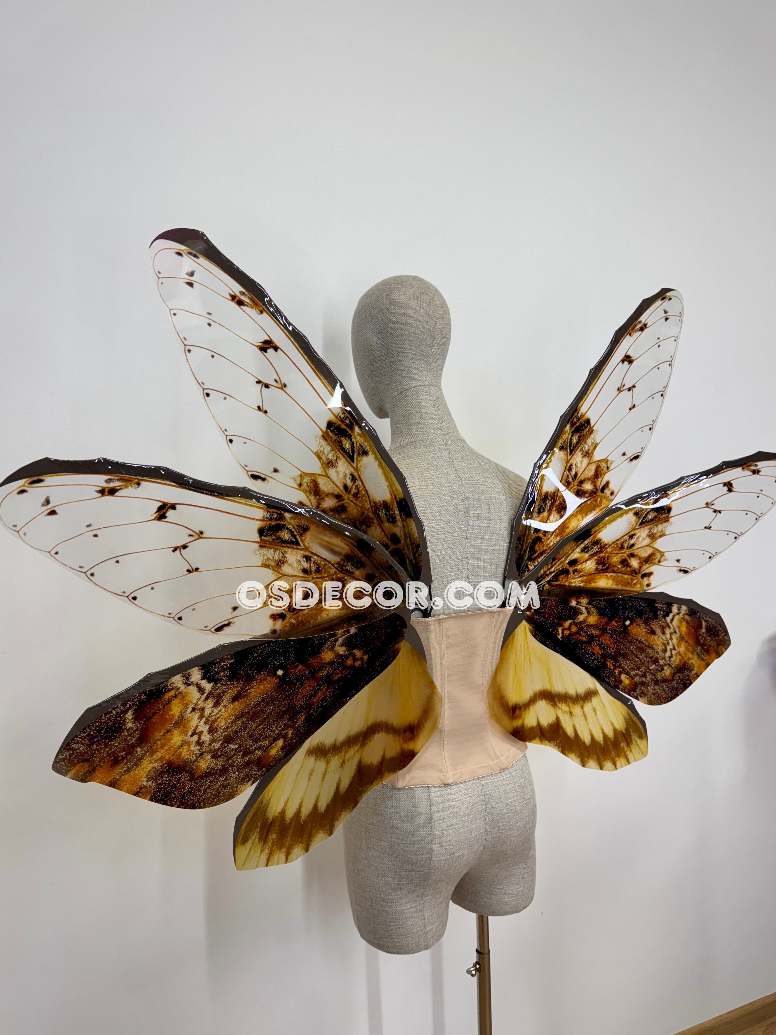 Orange Brown Leaves Fairy Wings