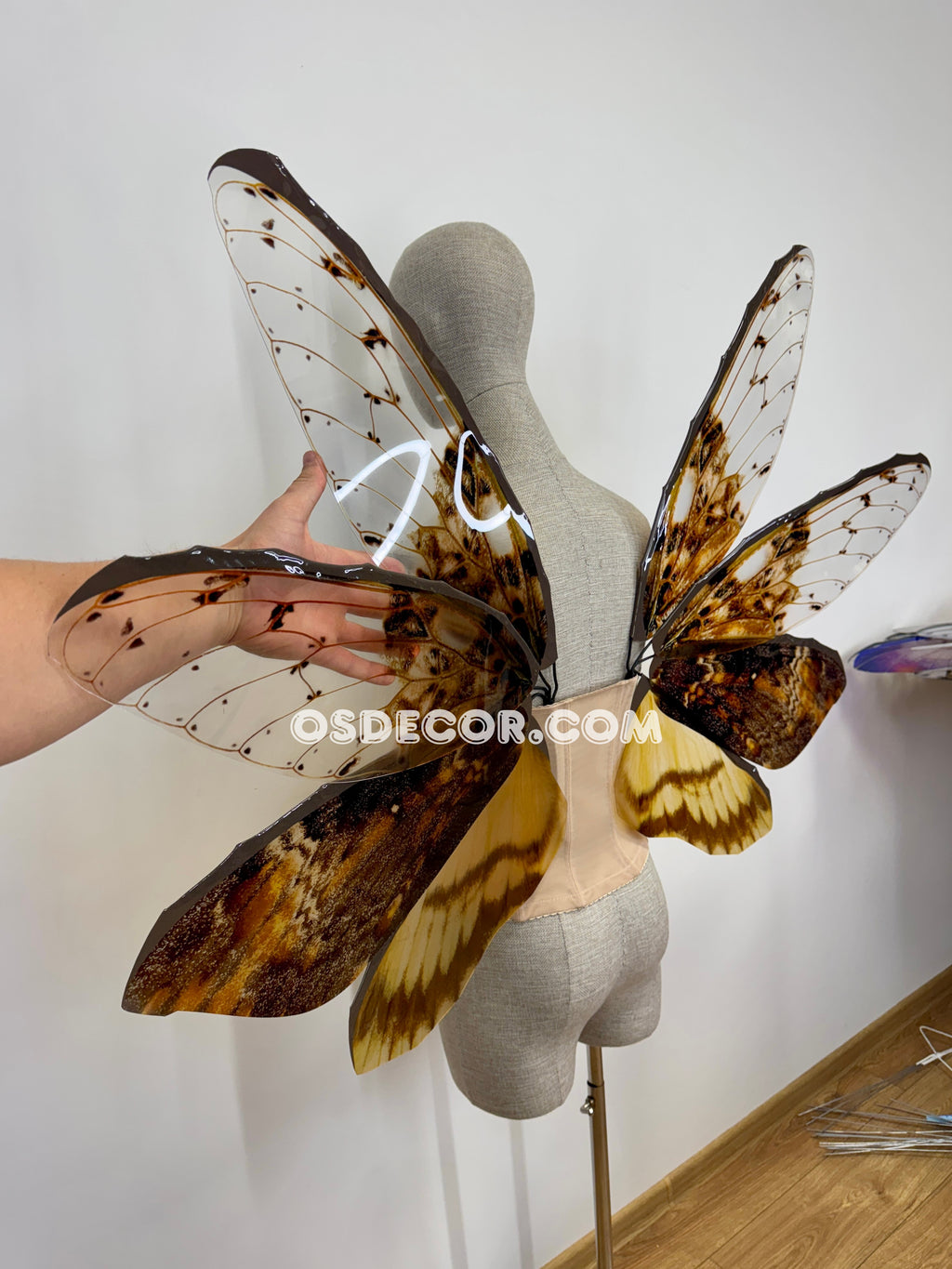 Orange Brown Leaves Fairy Wings