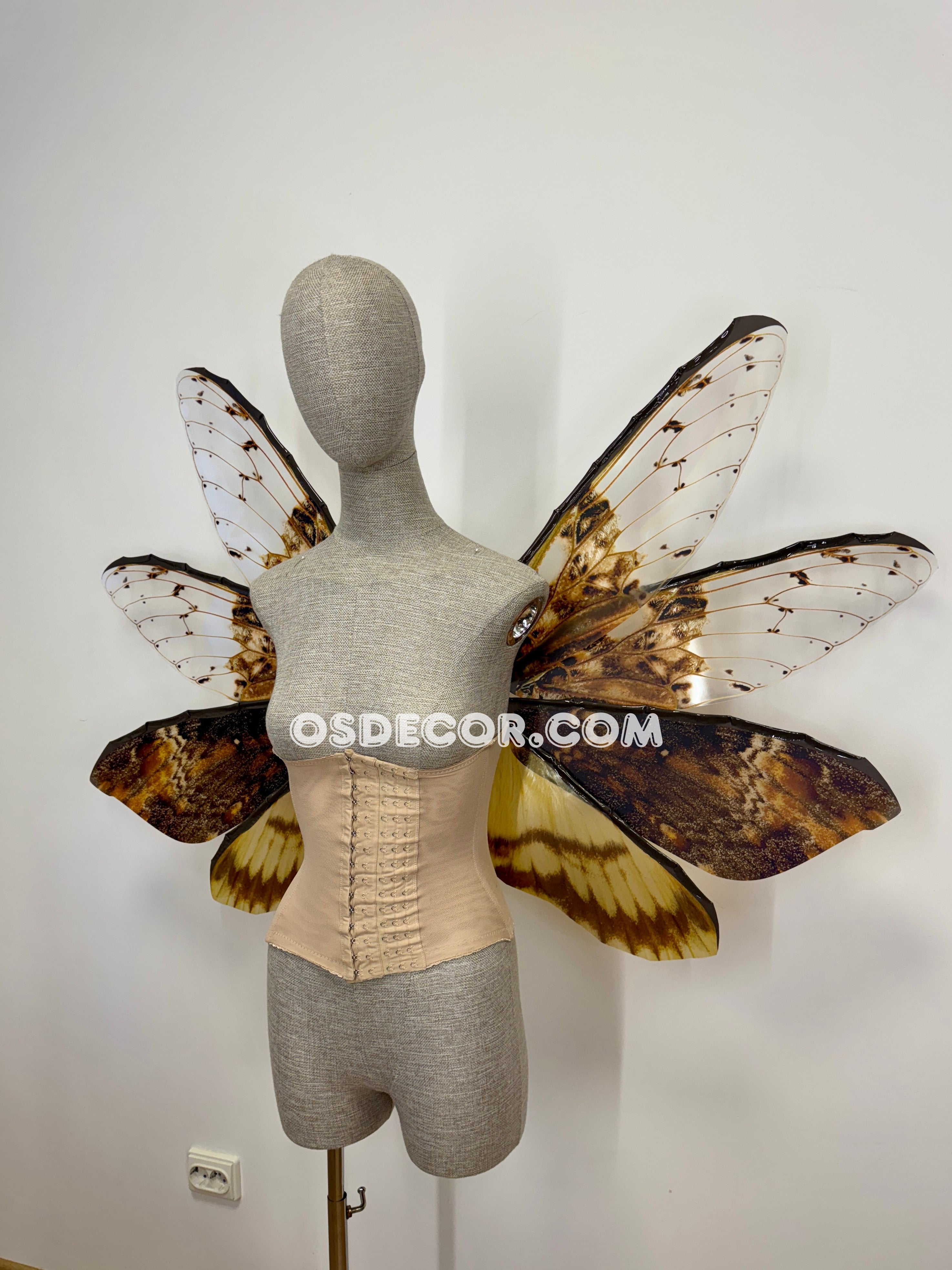 Orange Brown Leaves Fairy Wings