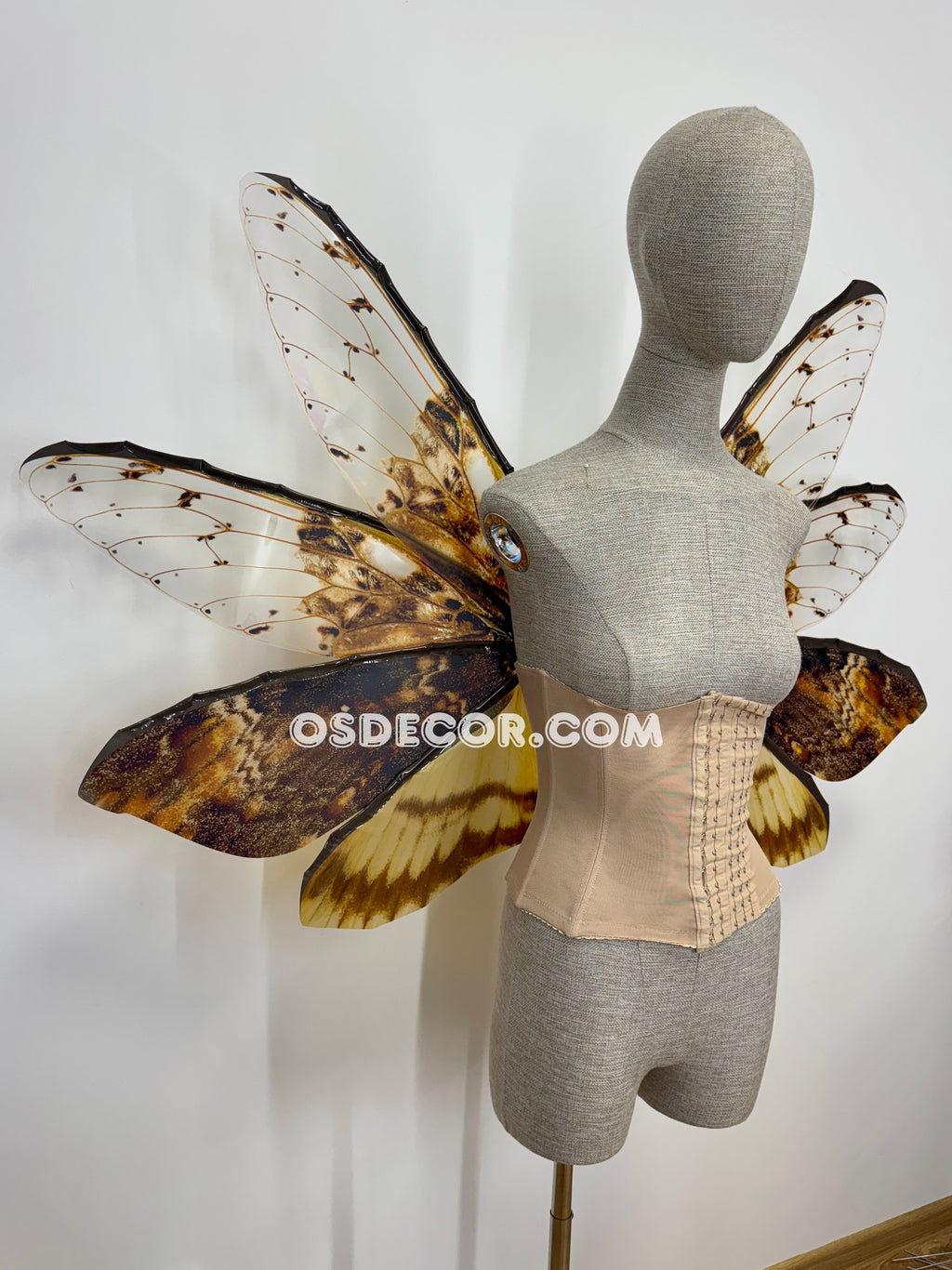 Orange Brown Leaves Fairy Wings