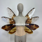 Orange Brown Leaves Fairy Wings