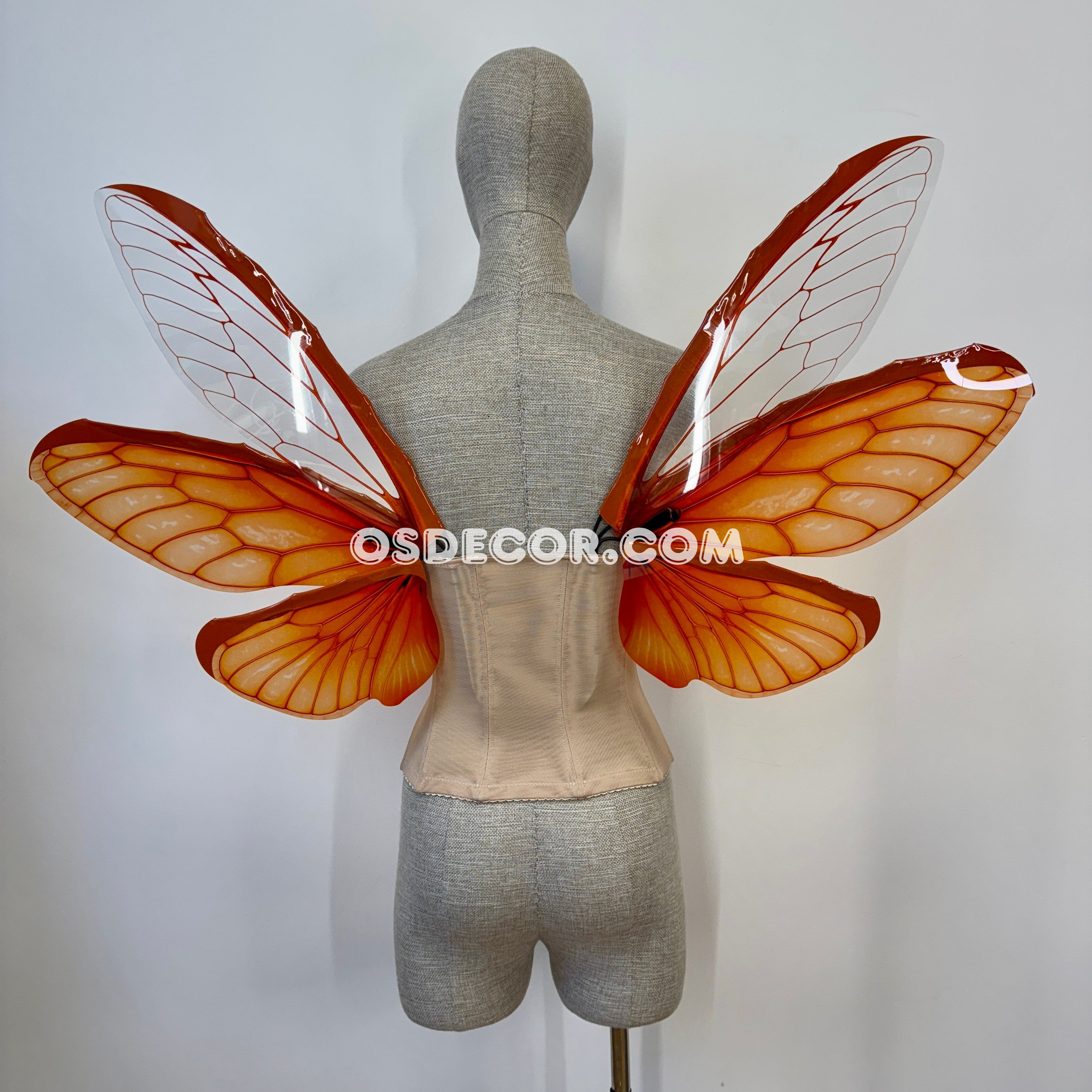 Orange Butterfly Fairy Elf Wings