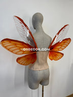 Orange Butterfly Fairy Elf Wings