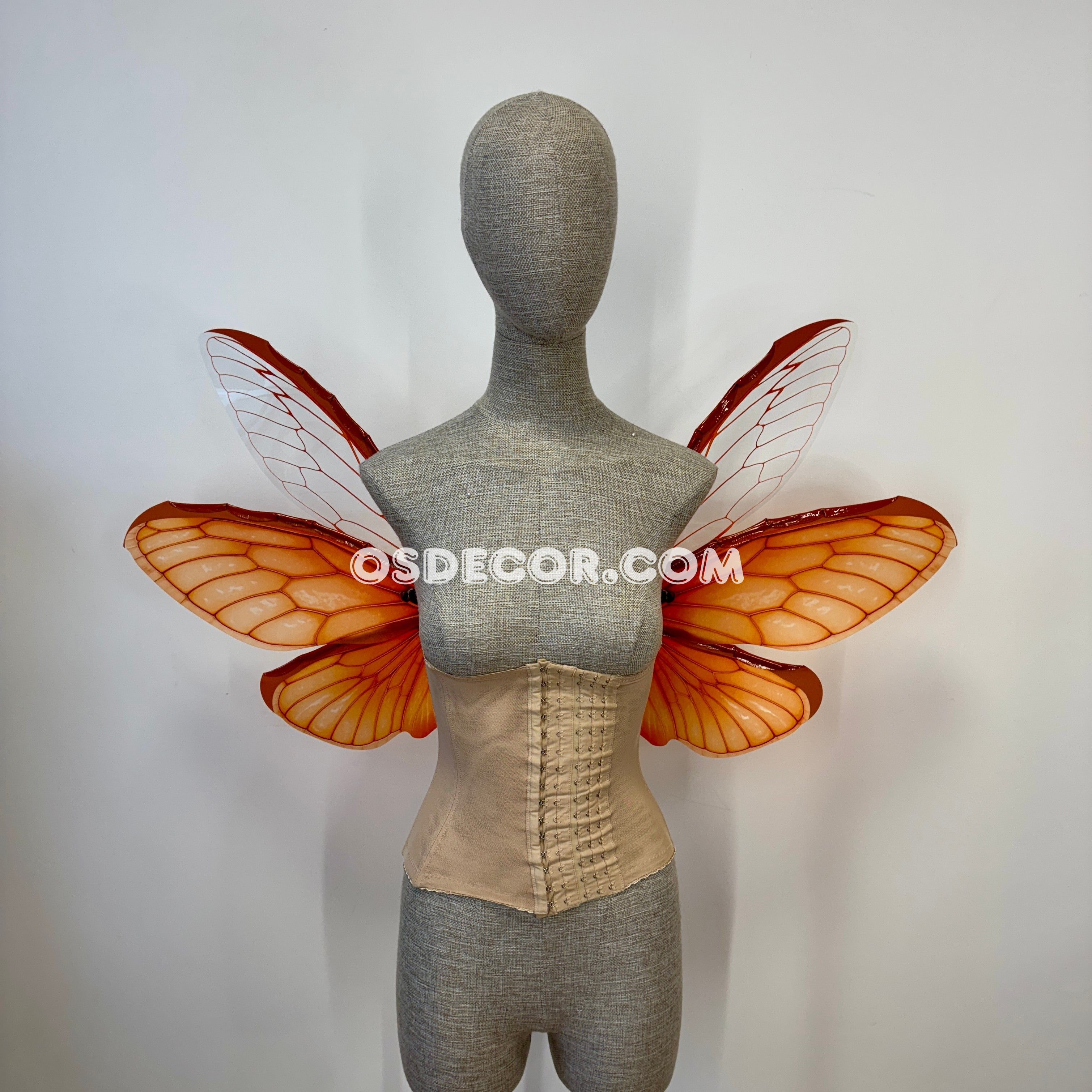 Orange Butterfly Fairy Elf Wings