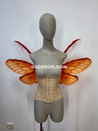 Orange Butterfly Fairy Elf Wings