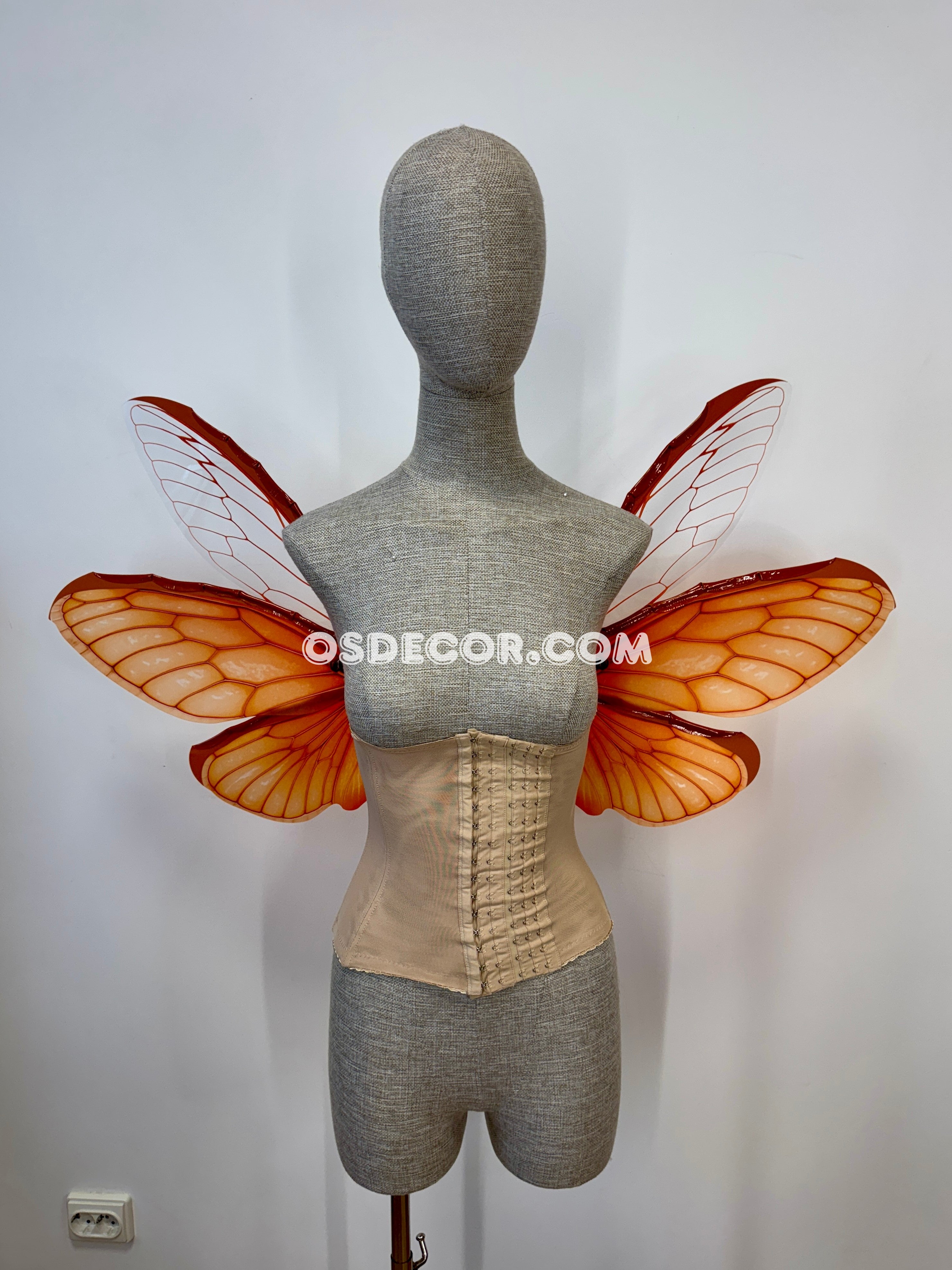 Orange Butterfly Fairy Elf Wings