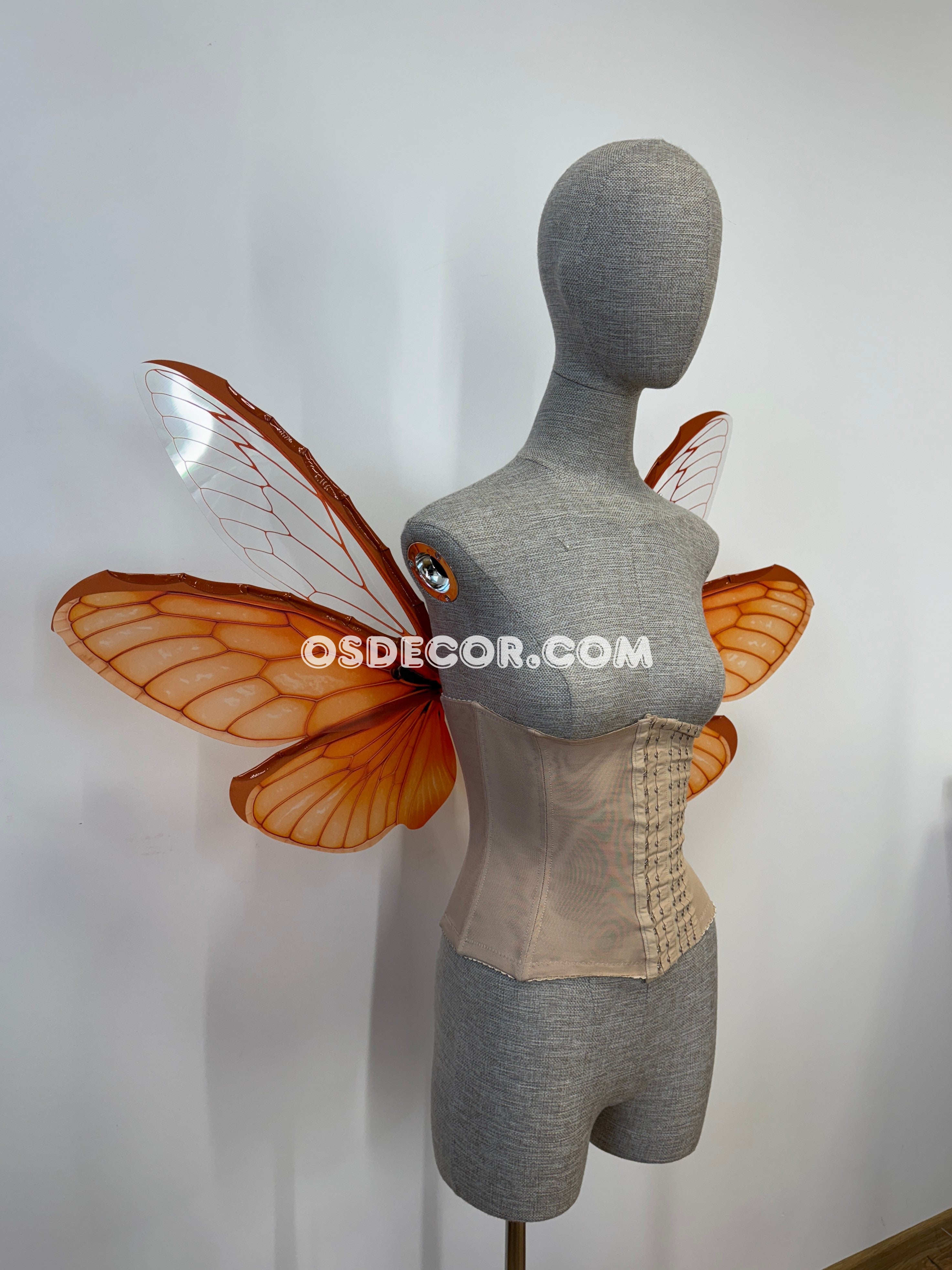 Orange Butterfly Fairy Elf Wings