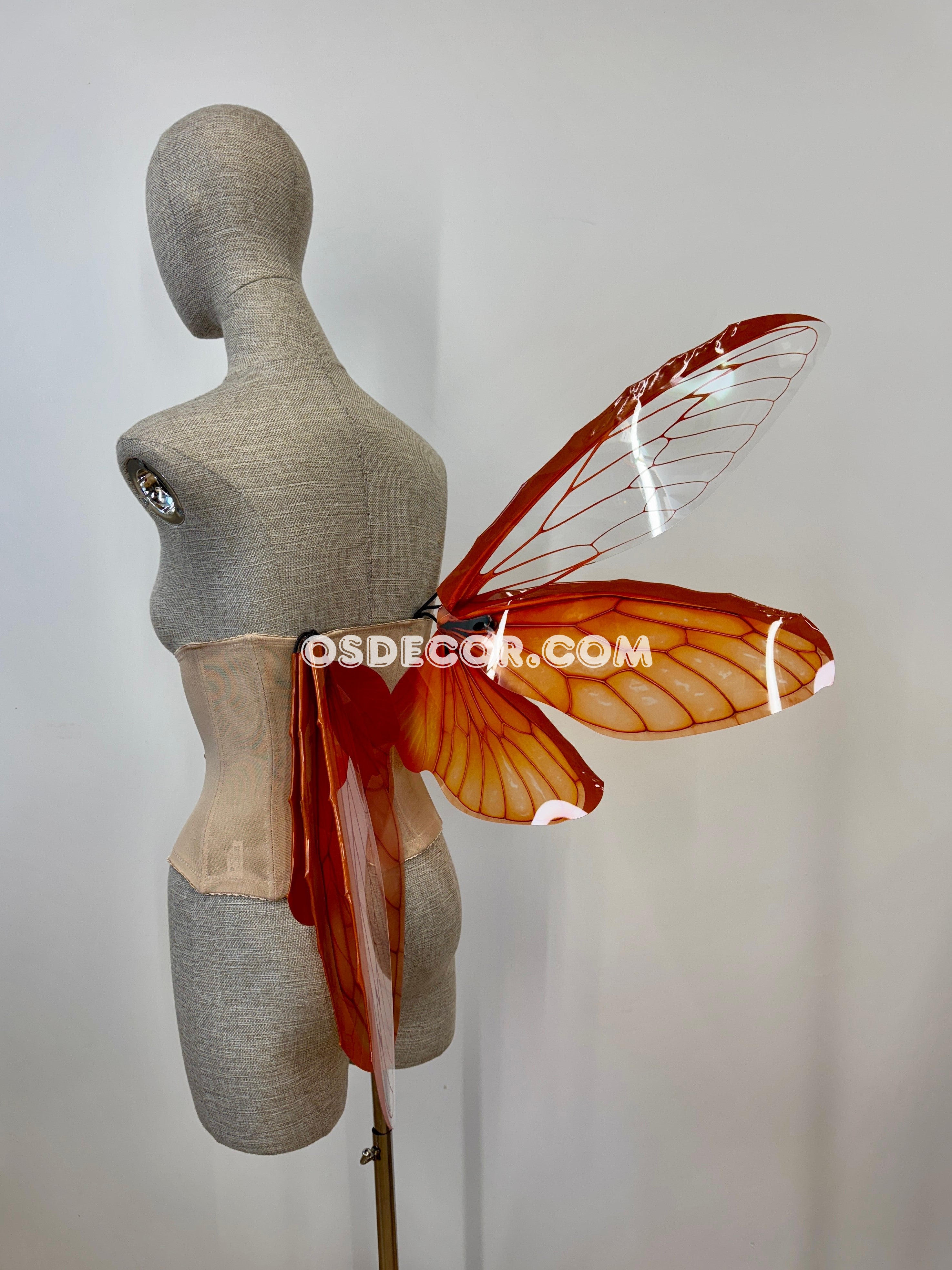 Orange Butterfly Fairy Elf Wings