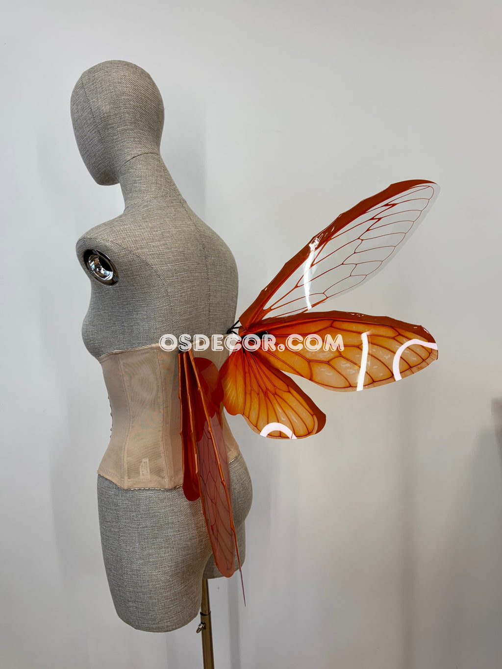 Orange Butterfly Fairy Elf Wings