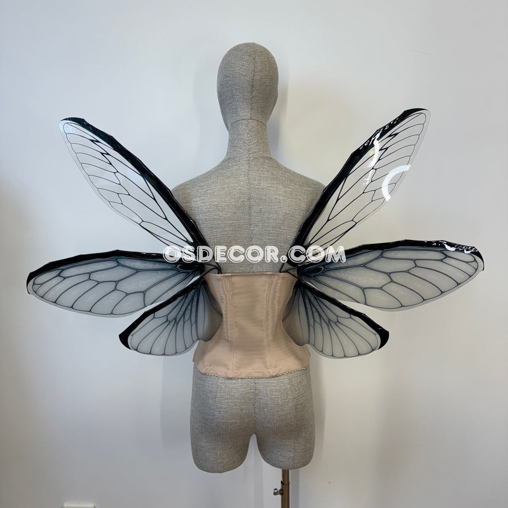Grey Butterfly Fairy Elf Wings