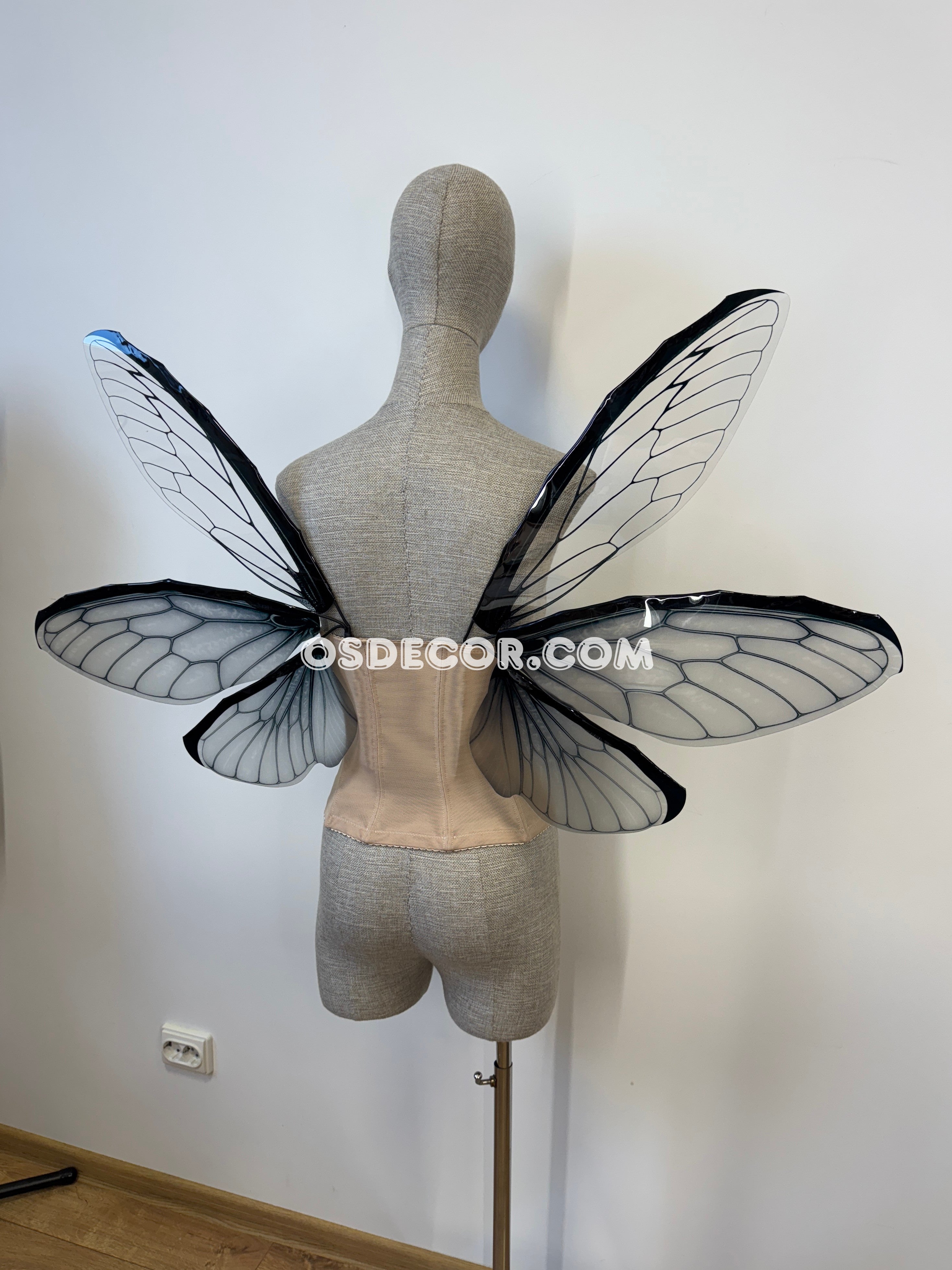 Grey Butterfly Fairy Elf Wings
