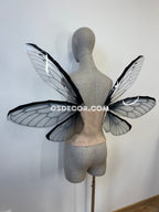 Grey Butterfly Fairy Elf Wings