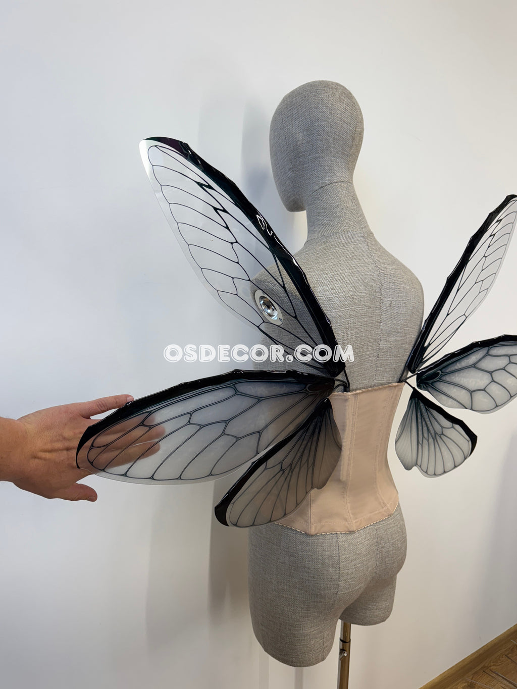 Grey Butterfly Fairy Elf Wings