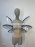 Grey Butterfly Fairy Elf Wings