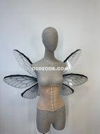 Grey Butterfly Fairy Elf Wings