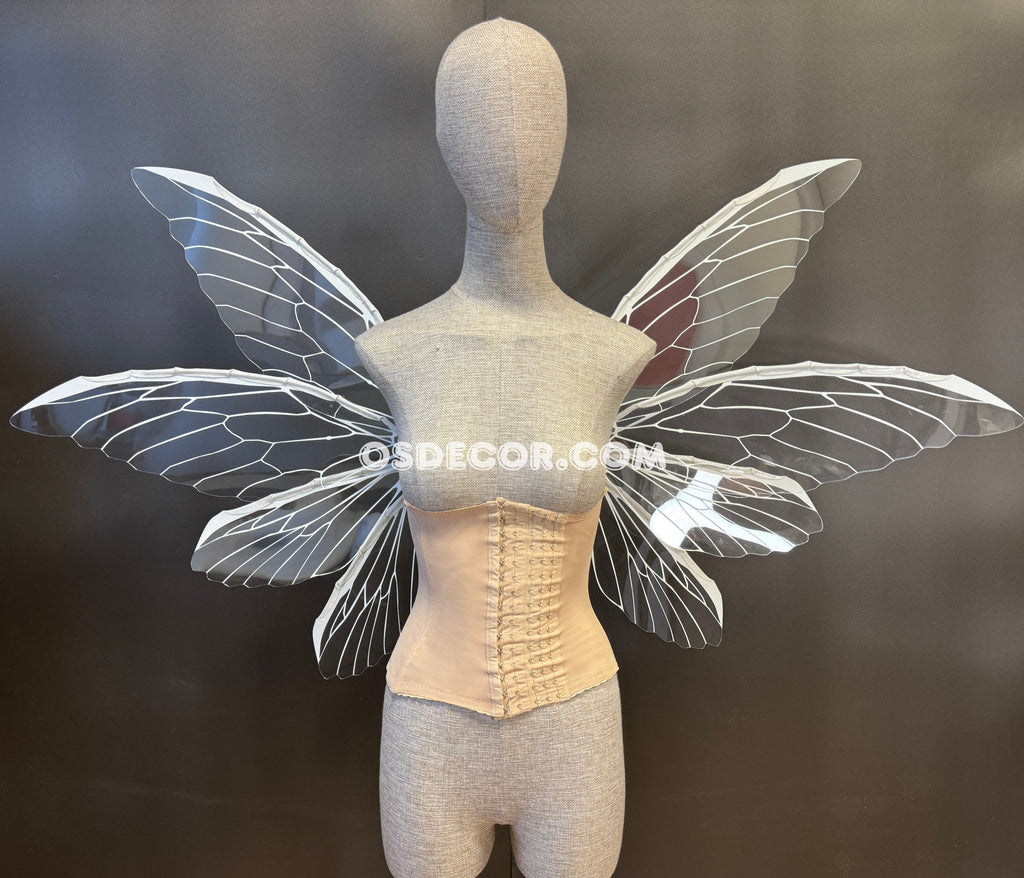 White Transparent Butterfly Fairy Wings