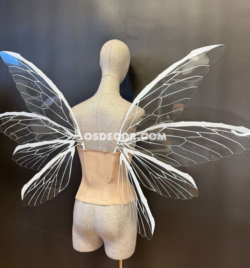 White Transparent Butterfly Fairy Wings