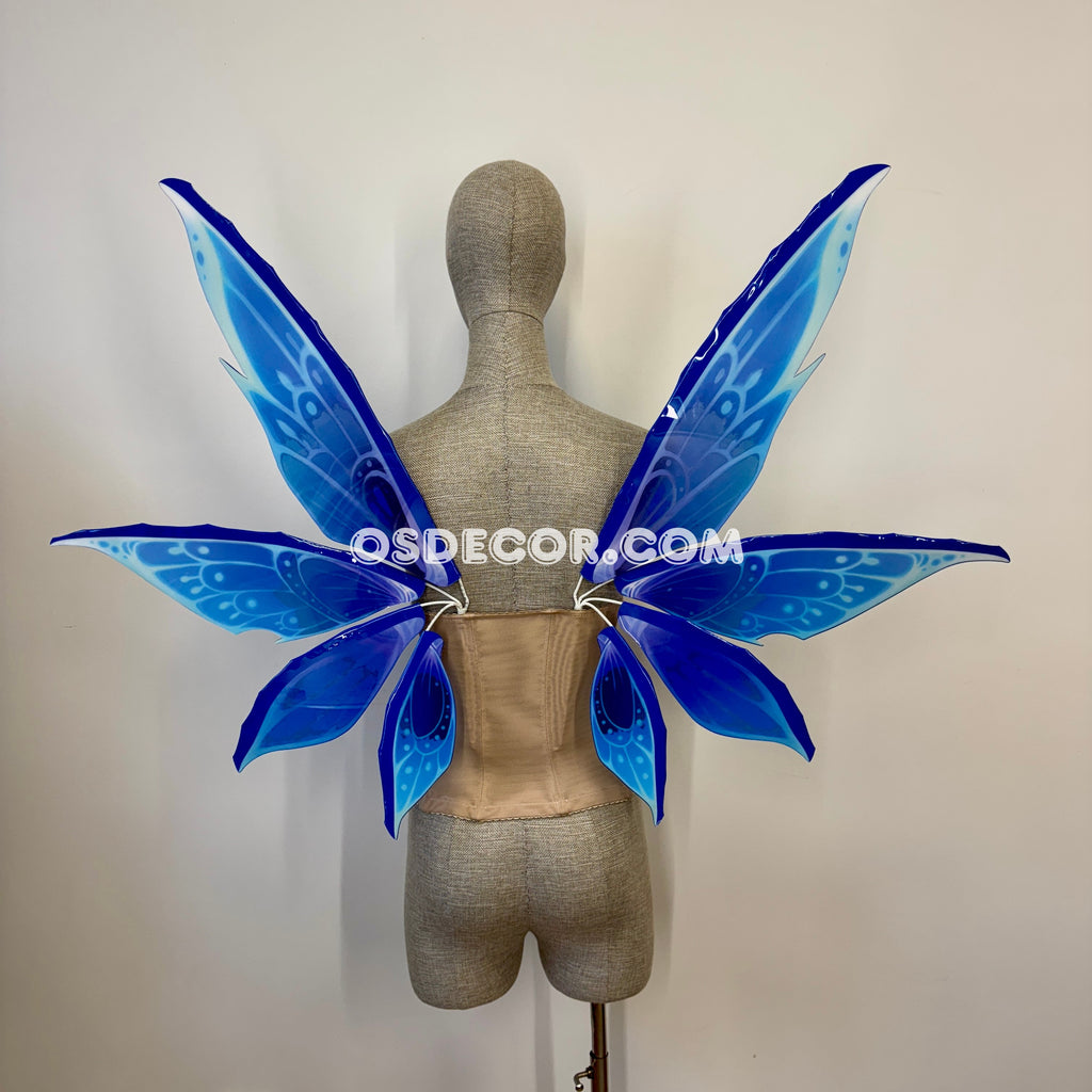 Blue Purple Dragonfly Elf Fairy Wings