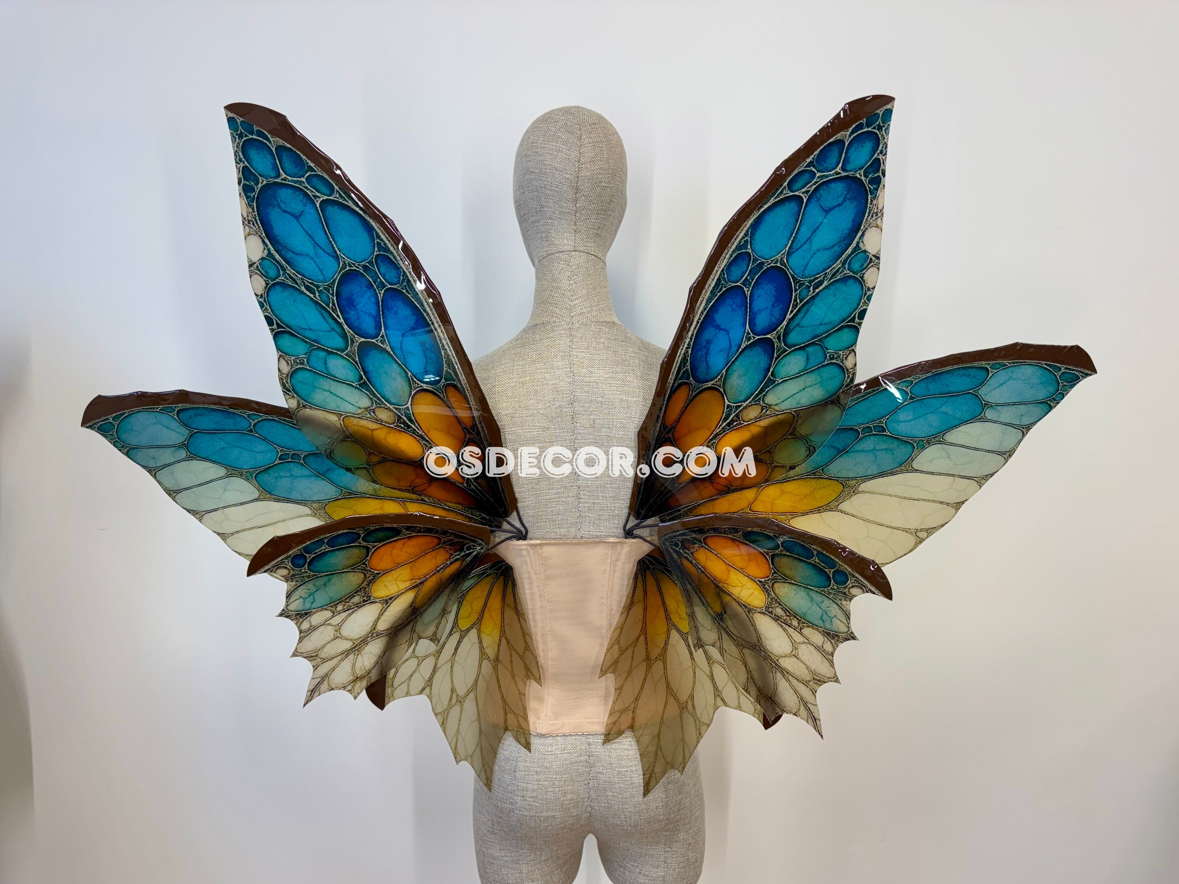 Blue Ember Fae Tropical Butterfly Mirage Fairy Wings
