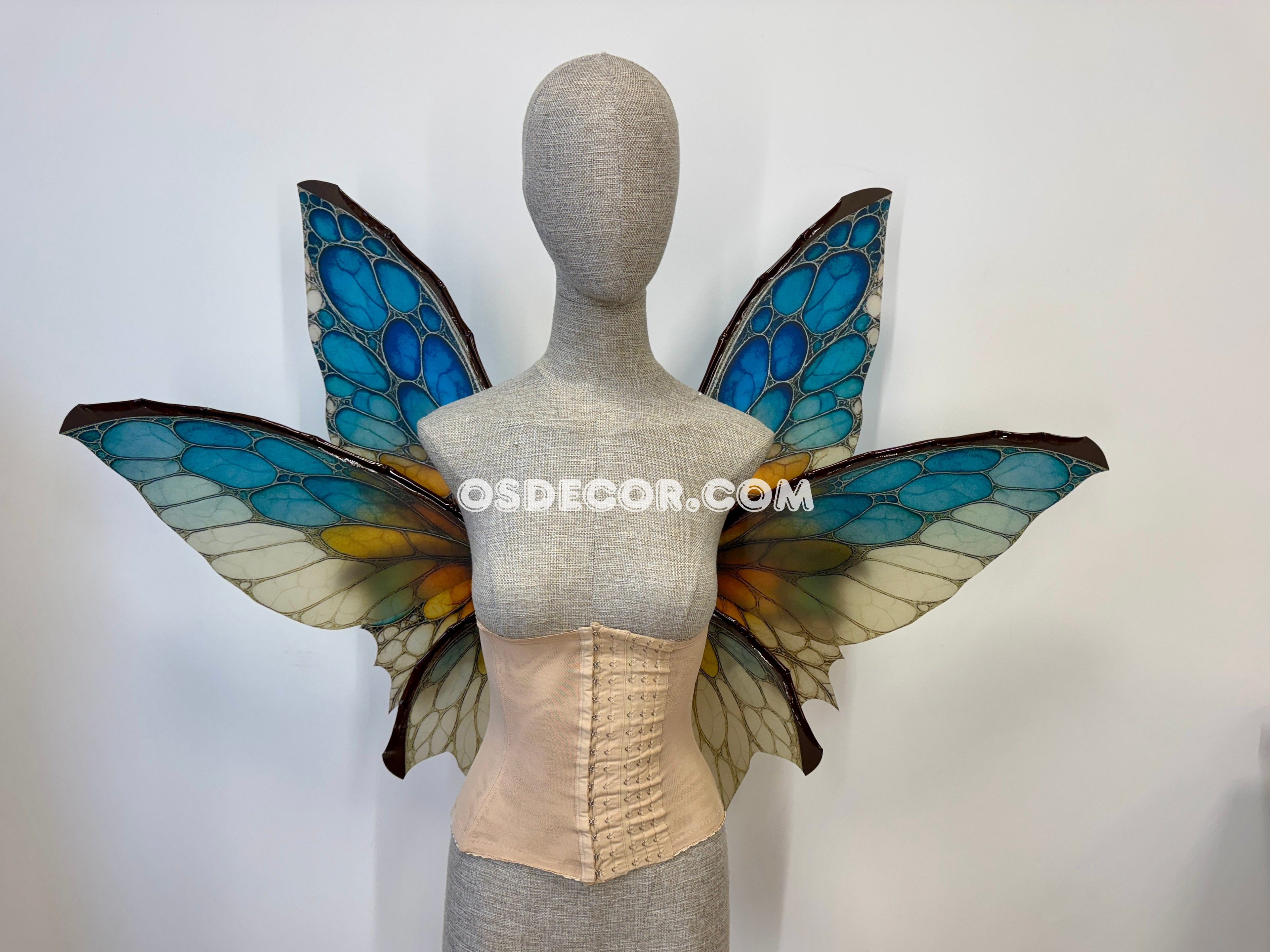 Blue Ember Fae Tropical Butterfly Mirage Fairy Wings