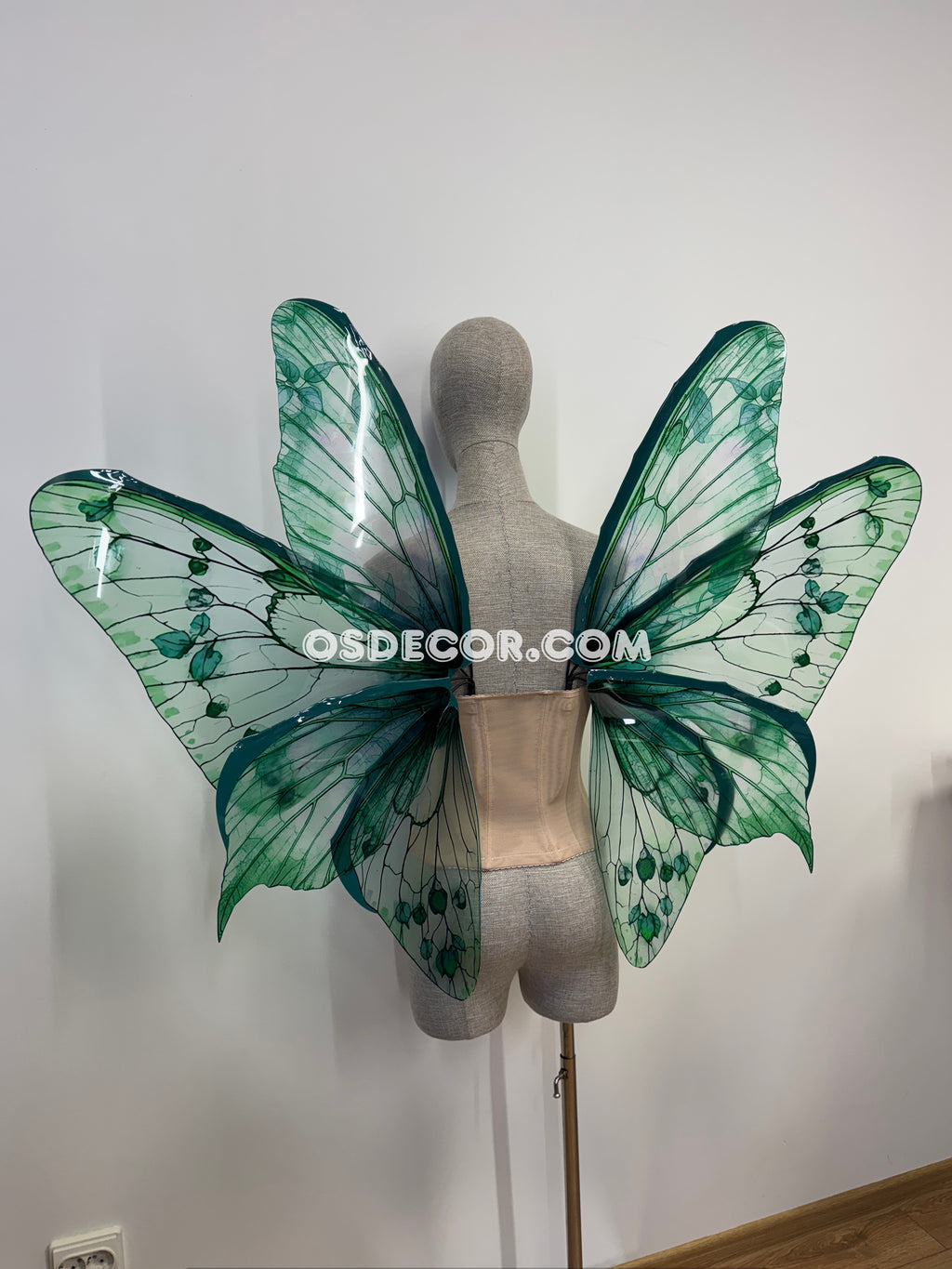 Green Turquoise Leaves Fairy Wings