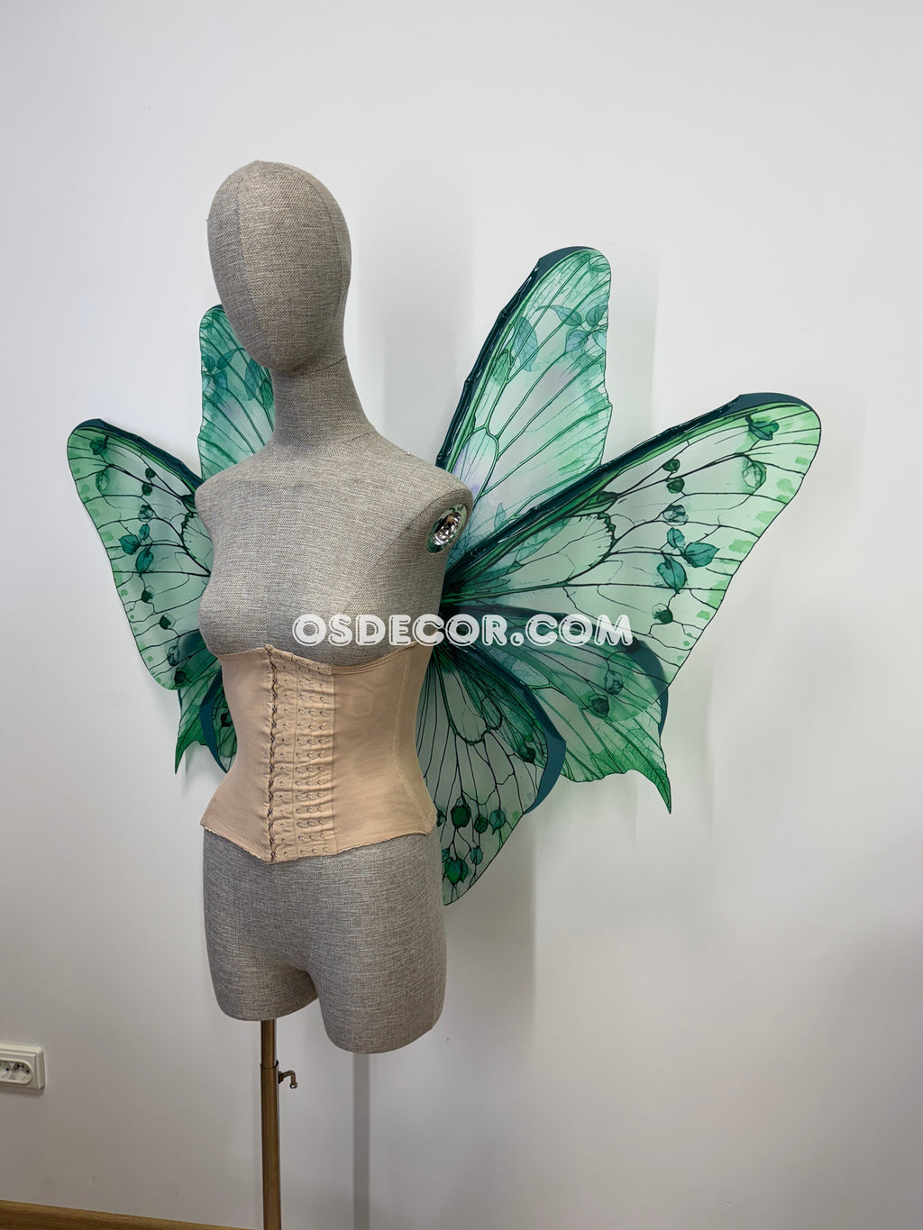 Green Turquoise Leaves Fairy Wings