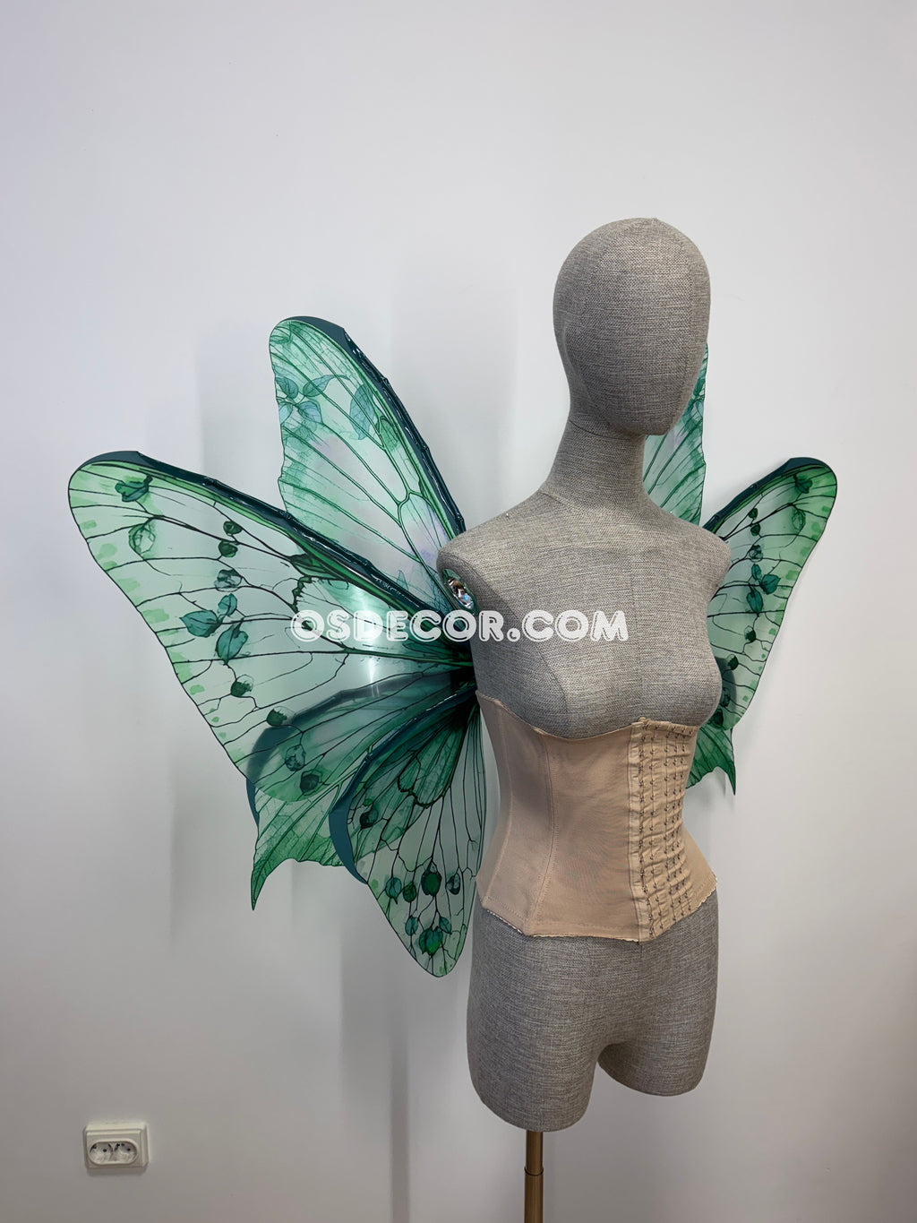 Green Turquoise Leaves Fairy Wings