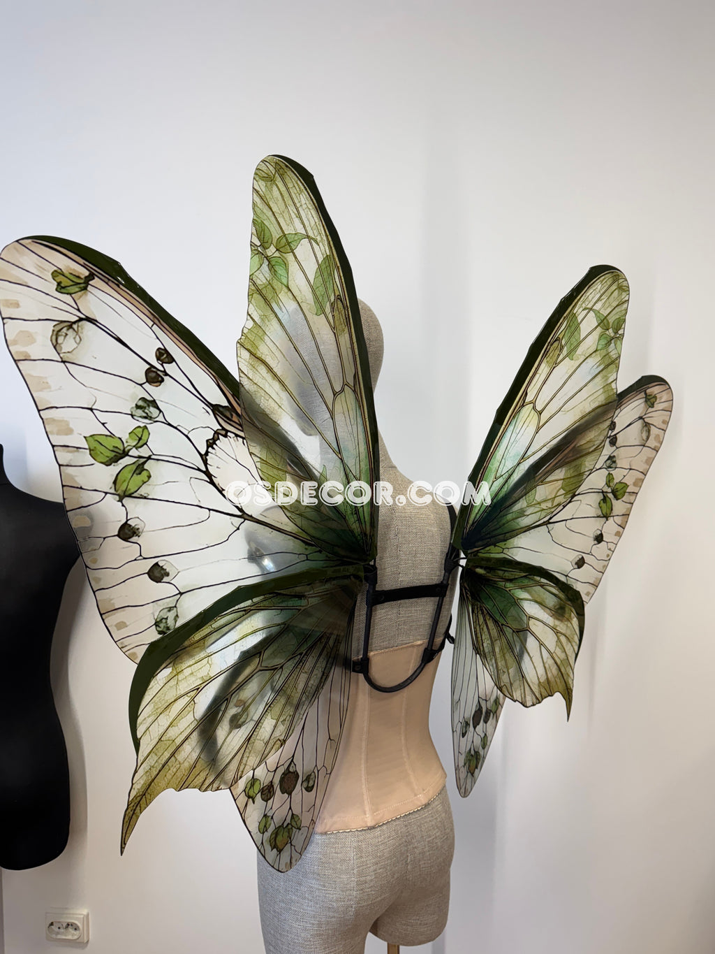 Green Brown Leaves Fairy Wings