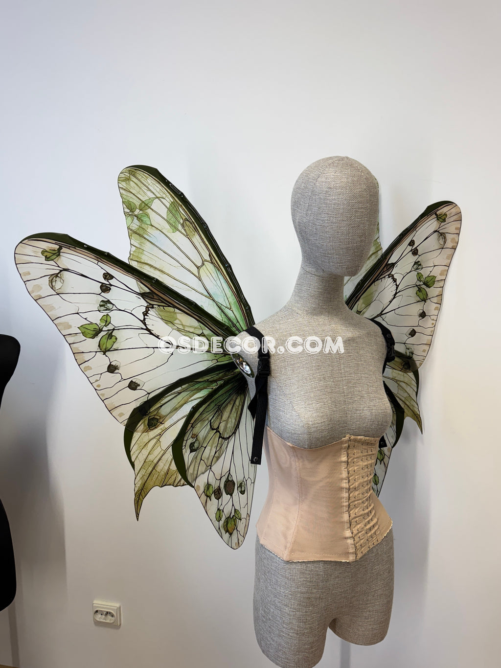 Green Brown Leaves Fairy Wings