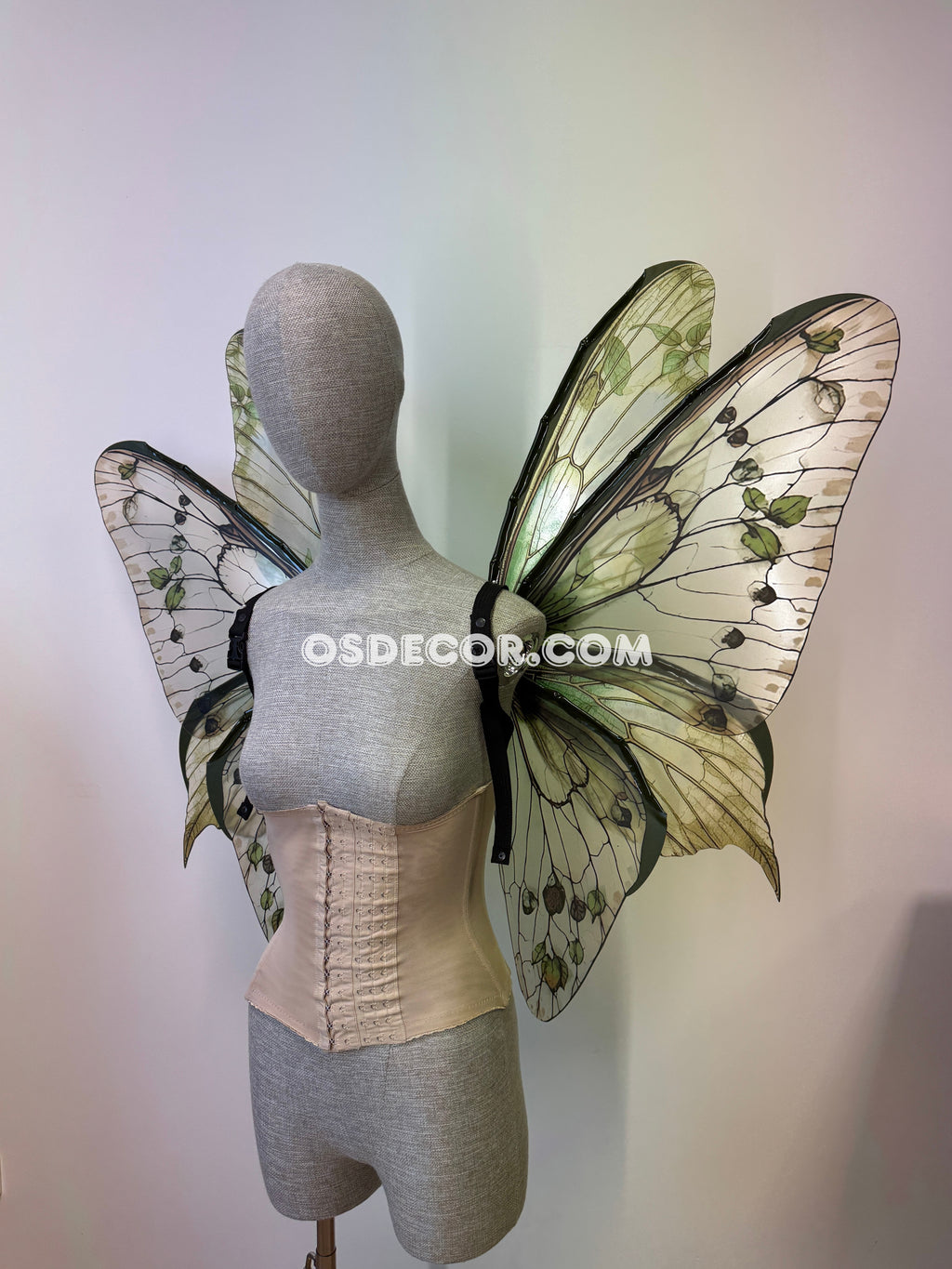 Green Brown Leaves Fairy Wings