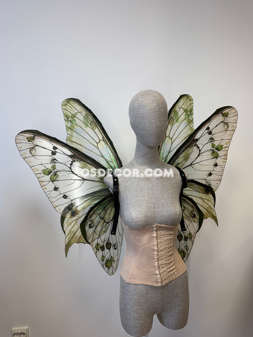 Green Brown Leaves Fairy Wings