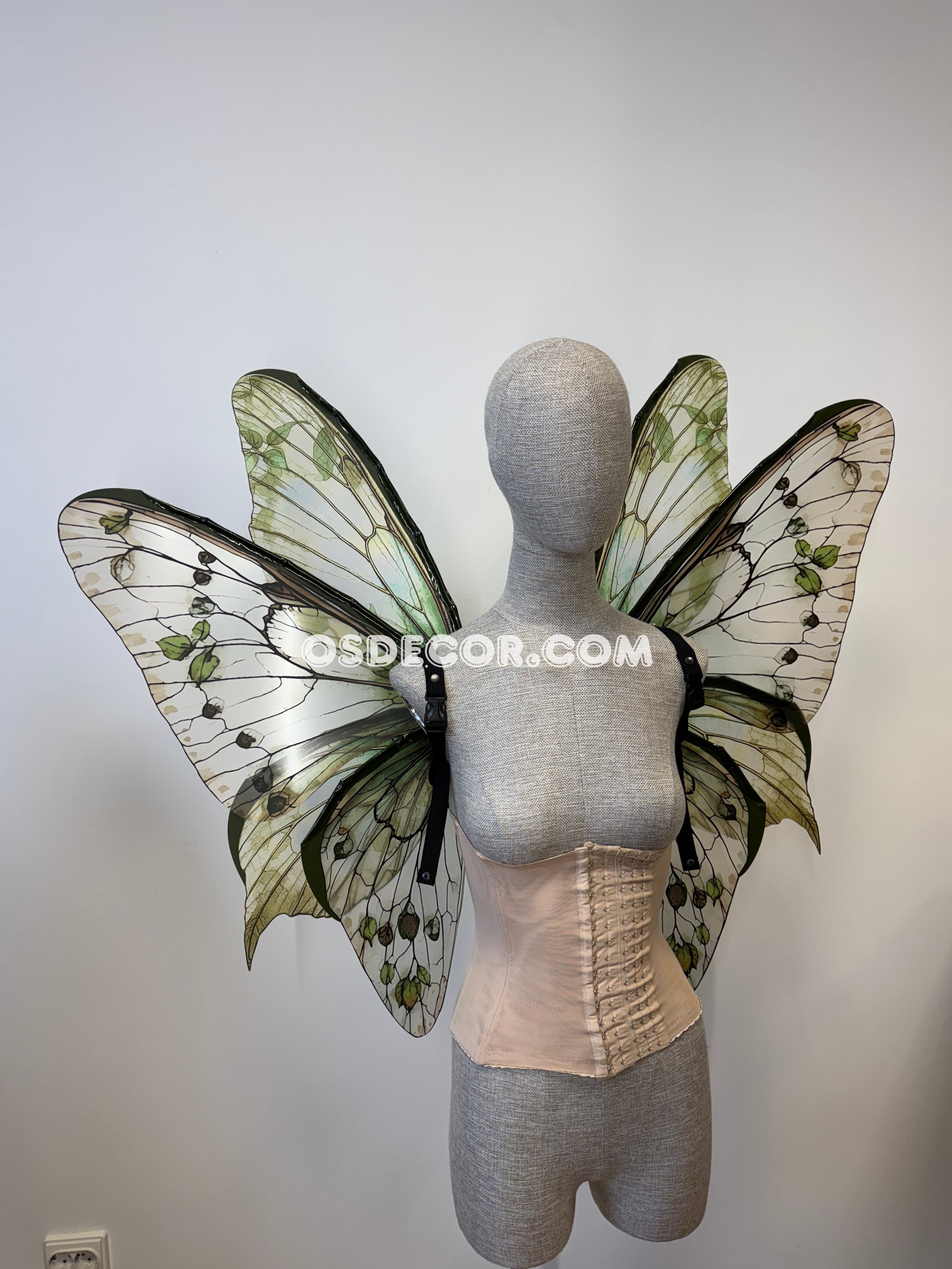 Green Brown Leaves Fairy Wings