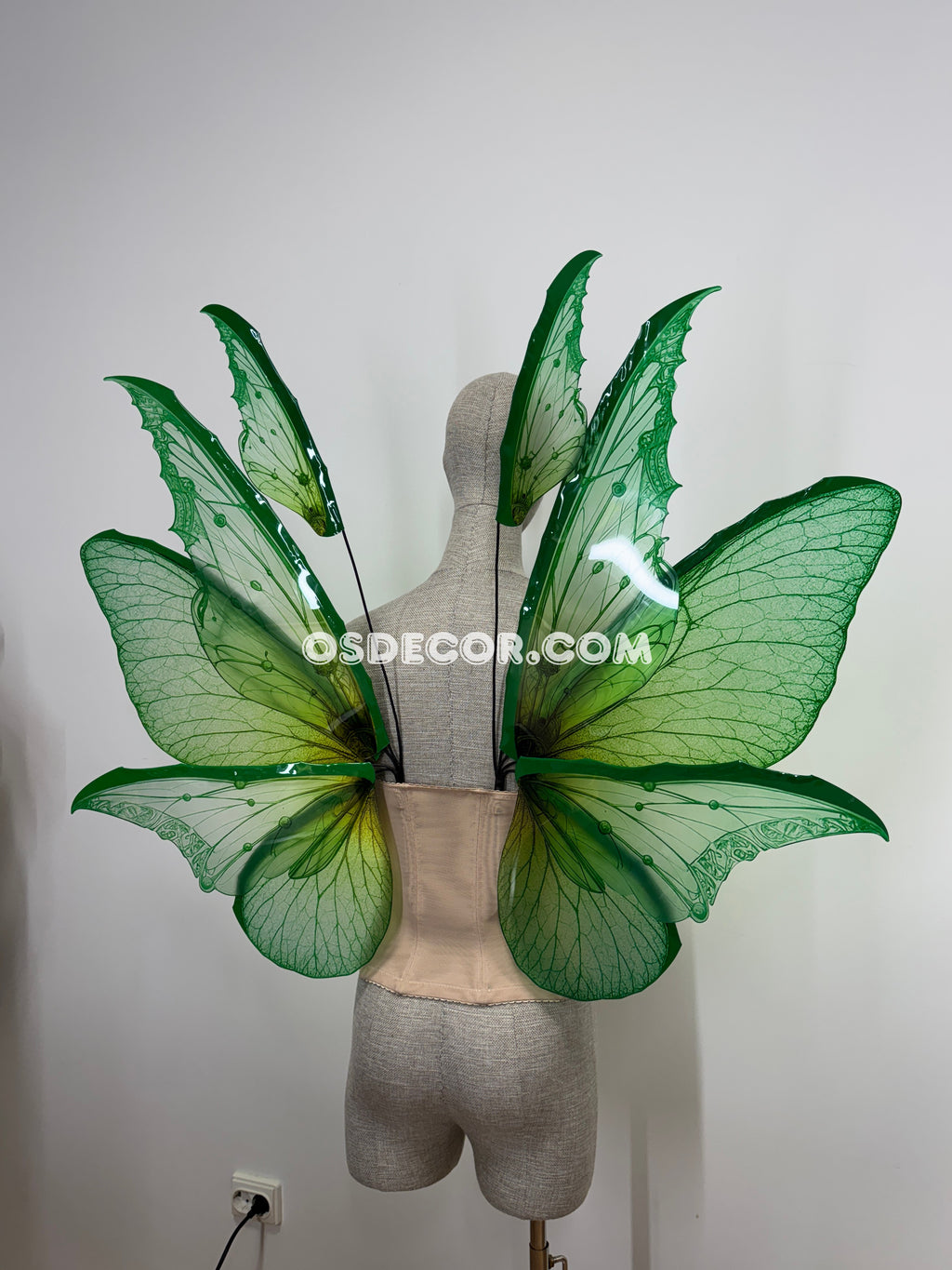 Green Turquoise Leaves Fairy Wings