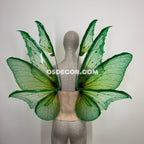 Green Turquoise Leaves Fairy Wings