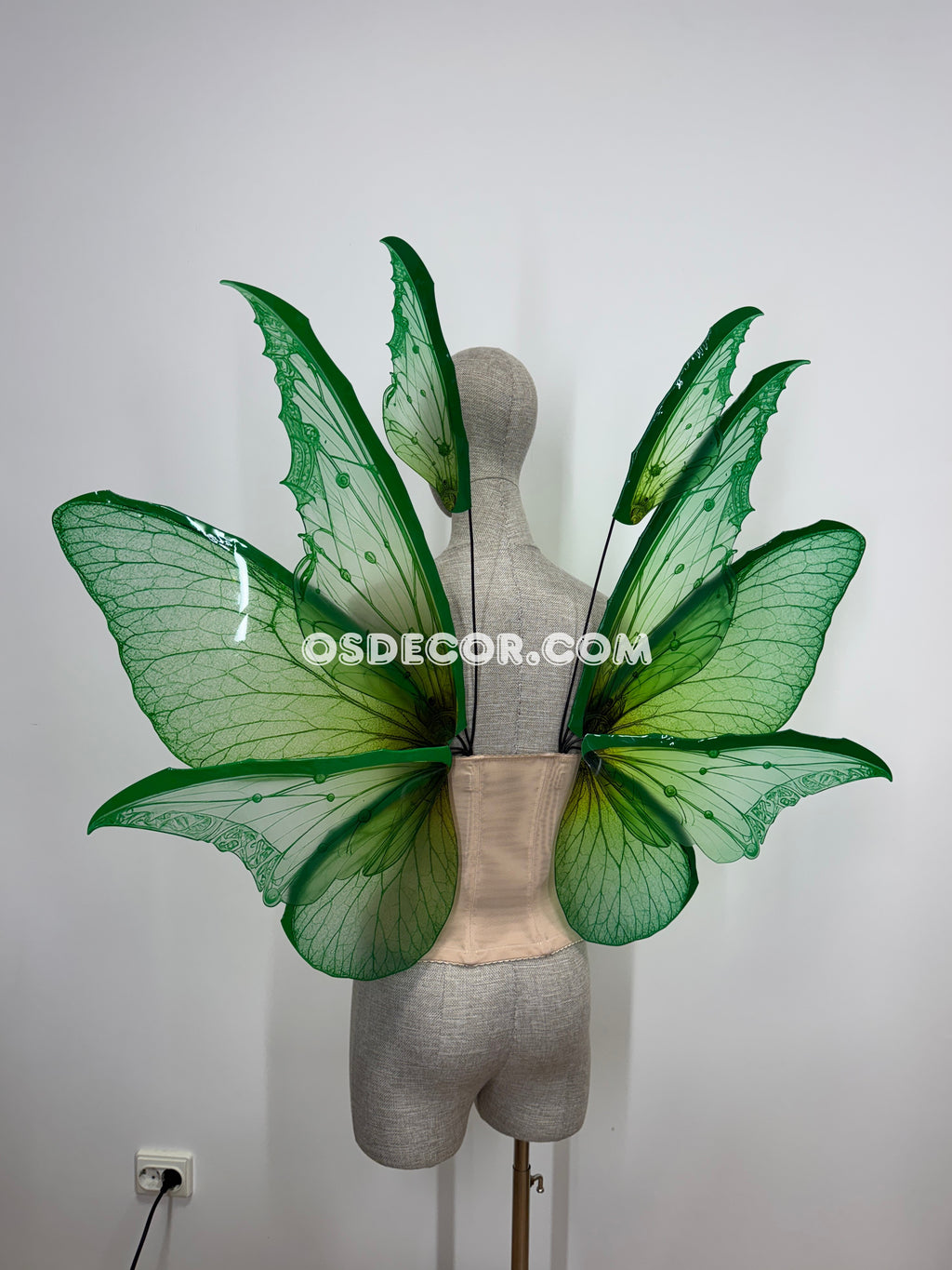 Green Turquoise Leaves Fairy Wings