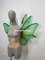Green Turquoise Leaves Fairy Wings