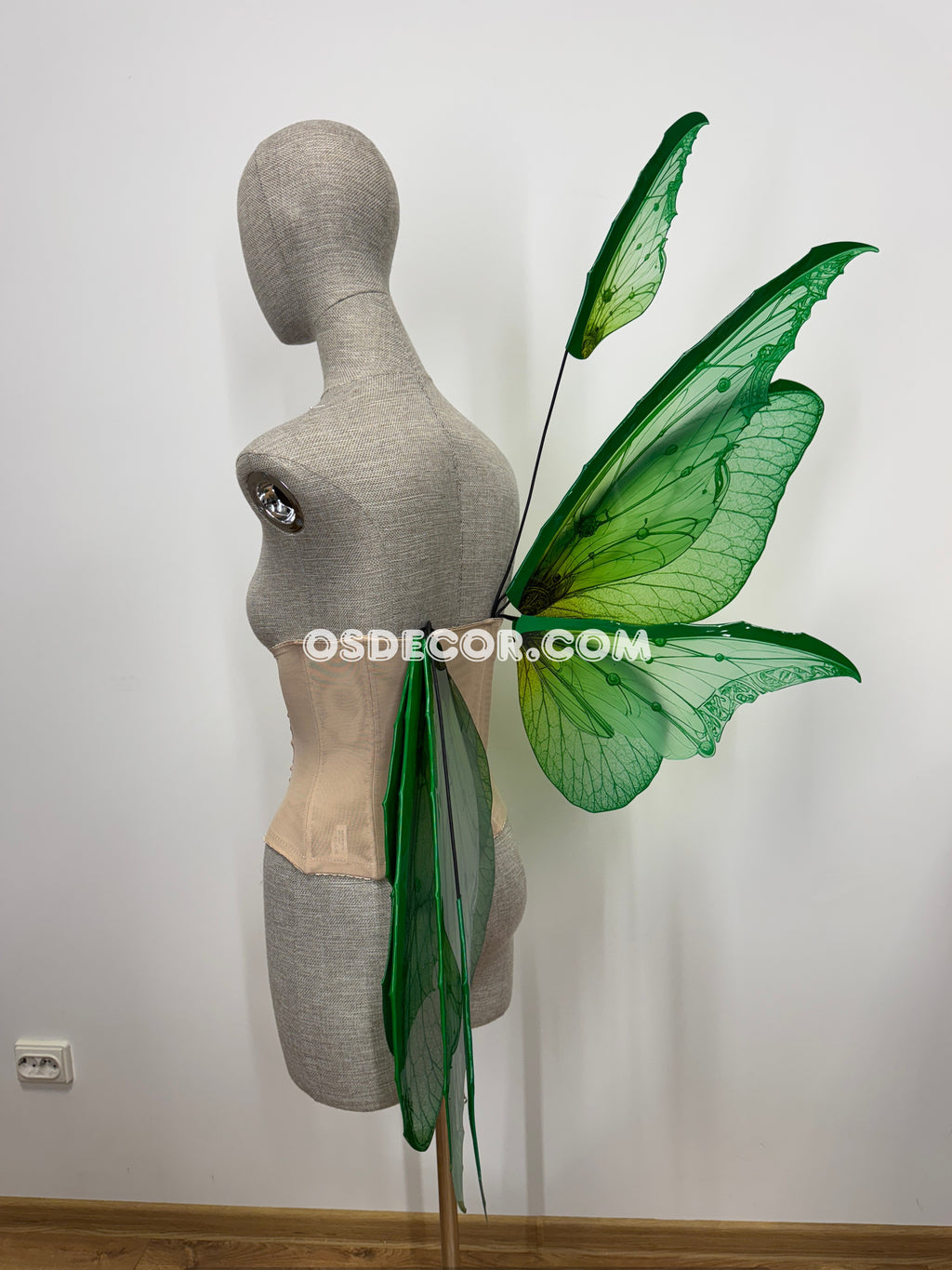 Green Turquoise Leaves Fairy Wings